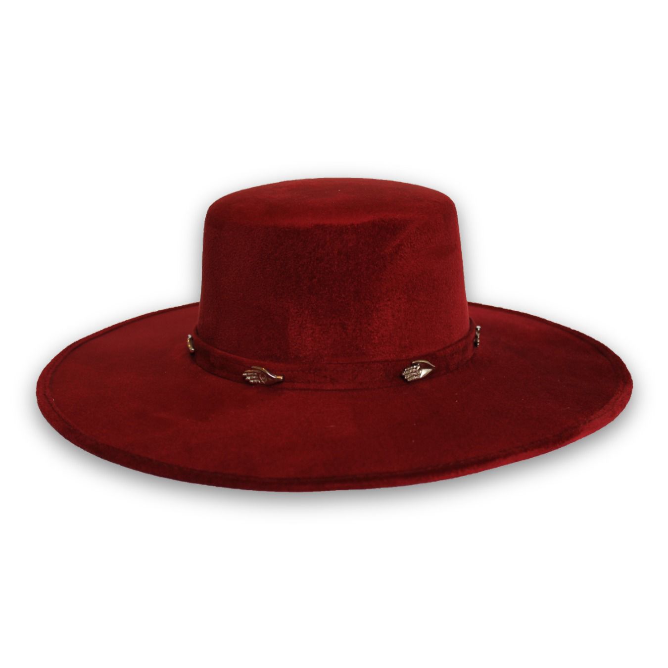Sombrero Cordobés Rojo Mano Plata