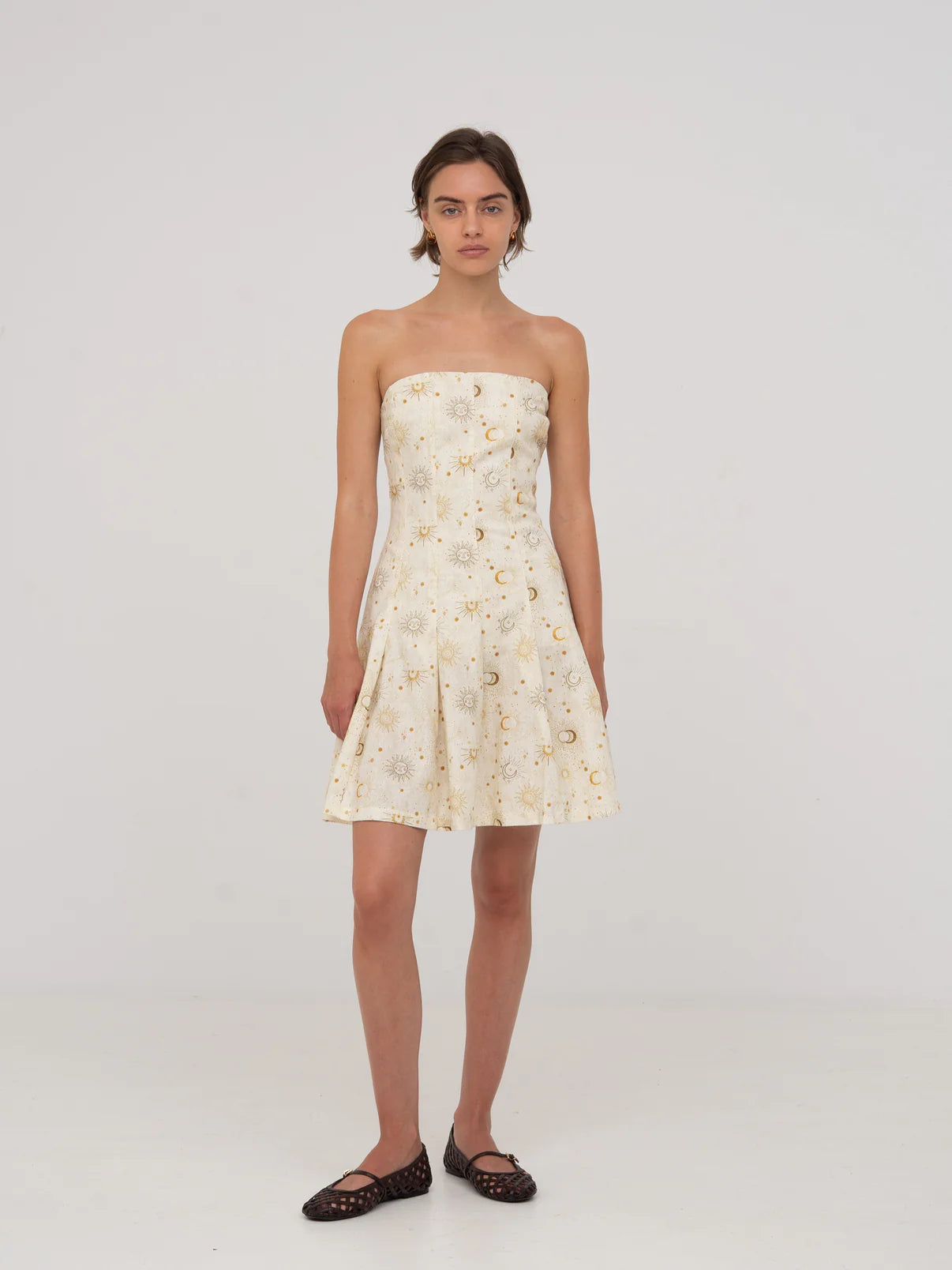 PRIEST SOLAR SYSTEM-PRINTED MINI DRESS
