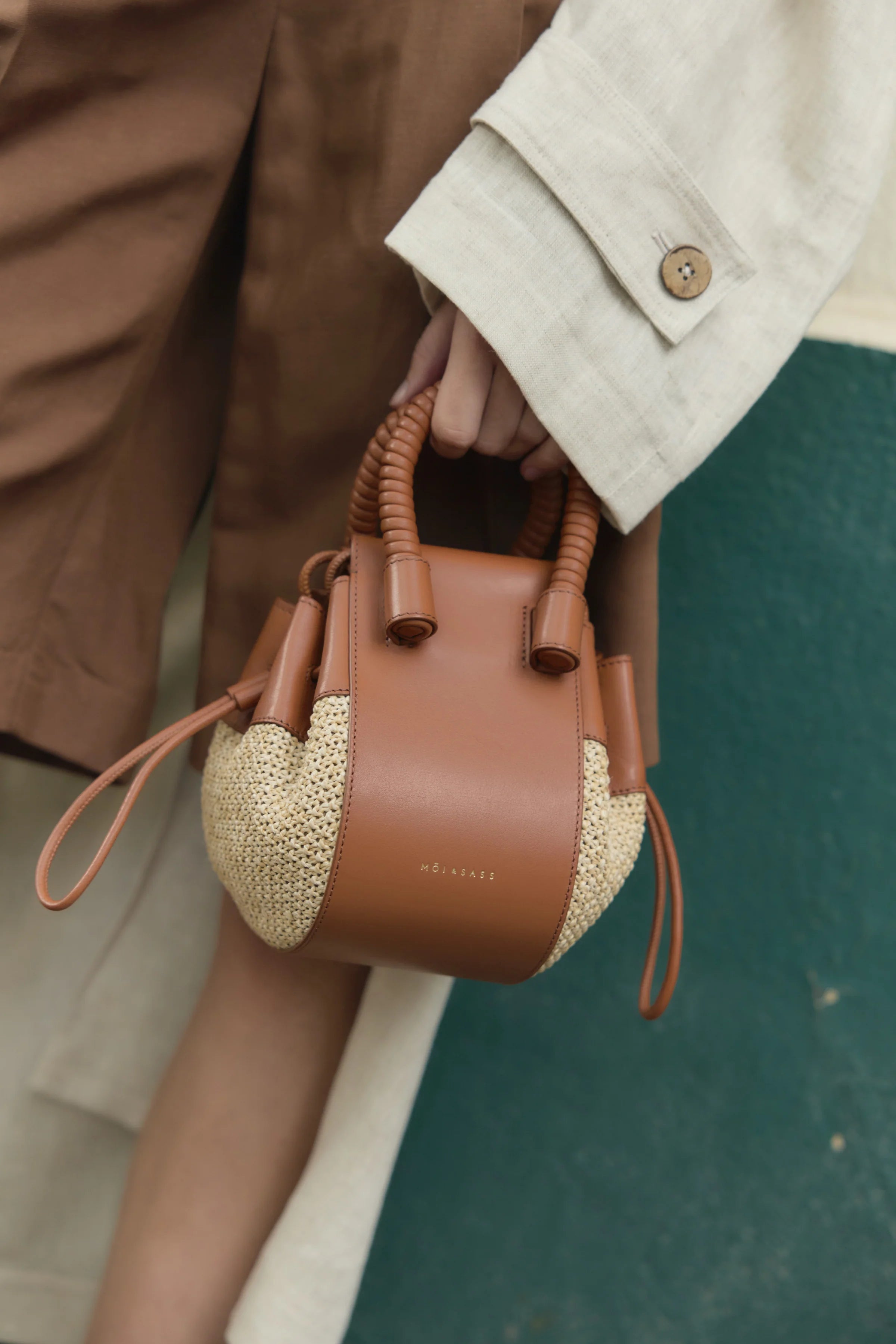 Bubble Raffia Brown