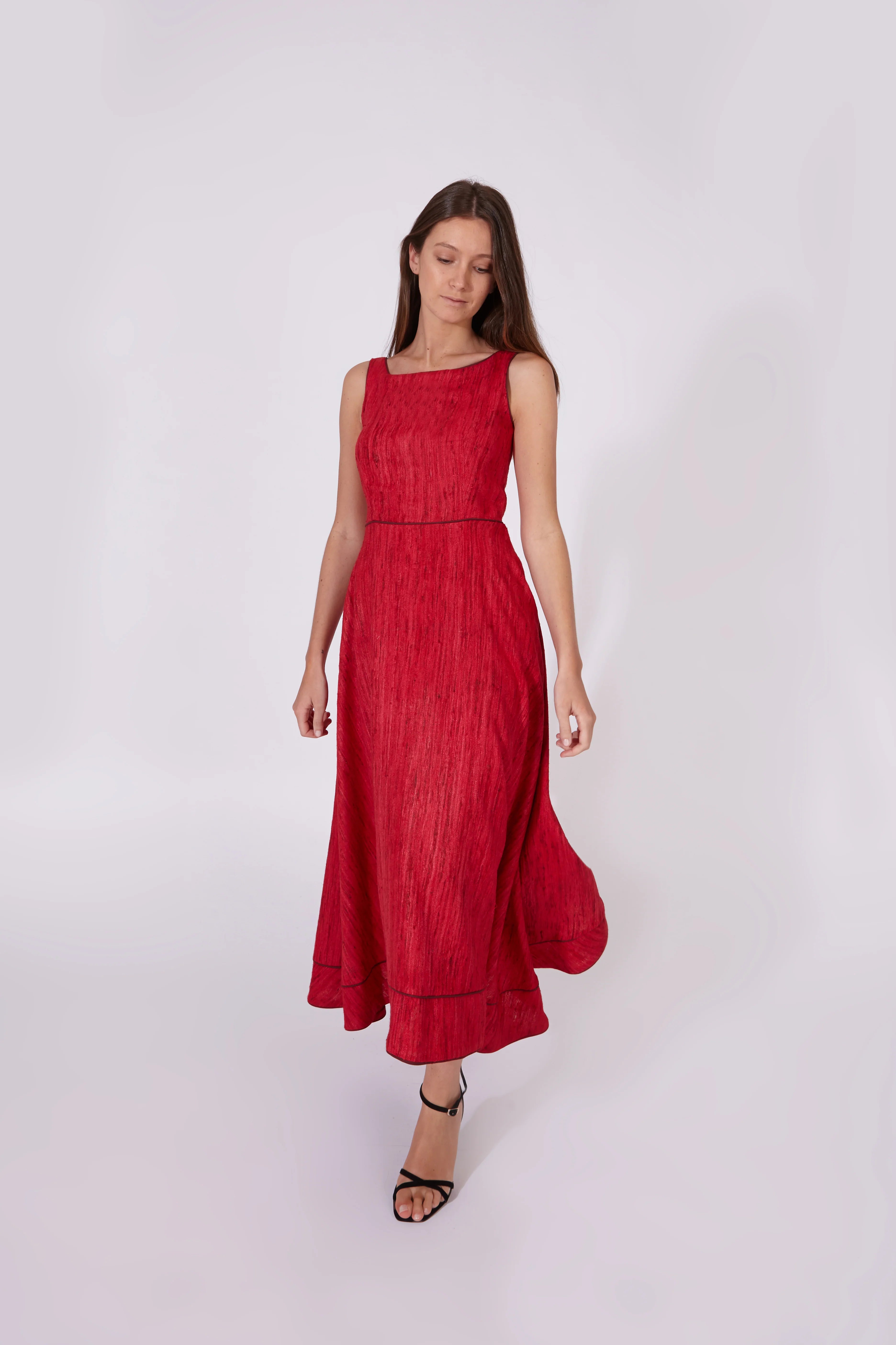 Vestido Kanchi Frambuesa 100% Seda