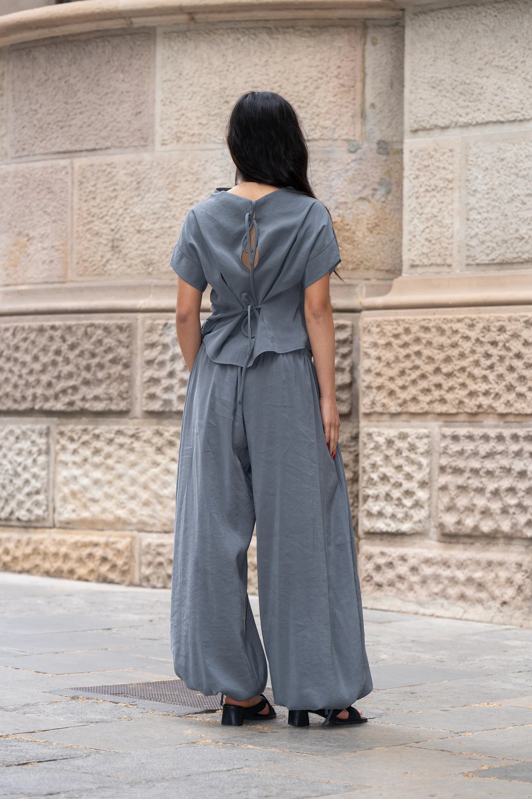 Pantalón Baki Gris ‘Cupro Touch’