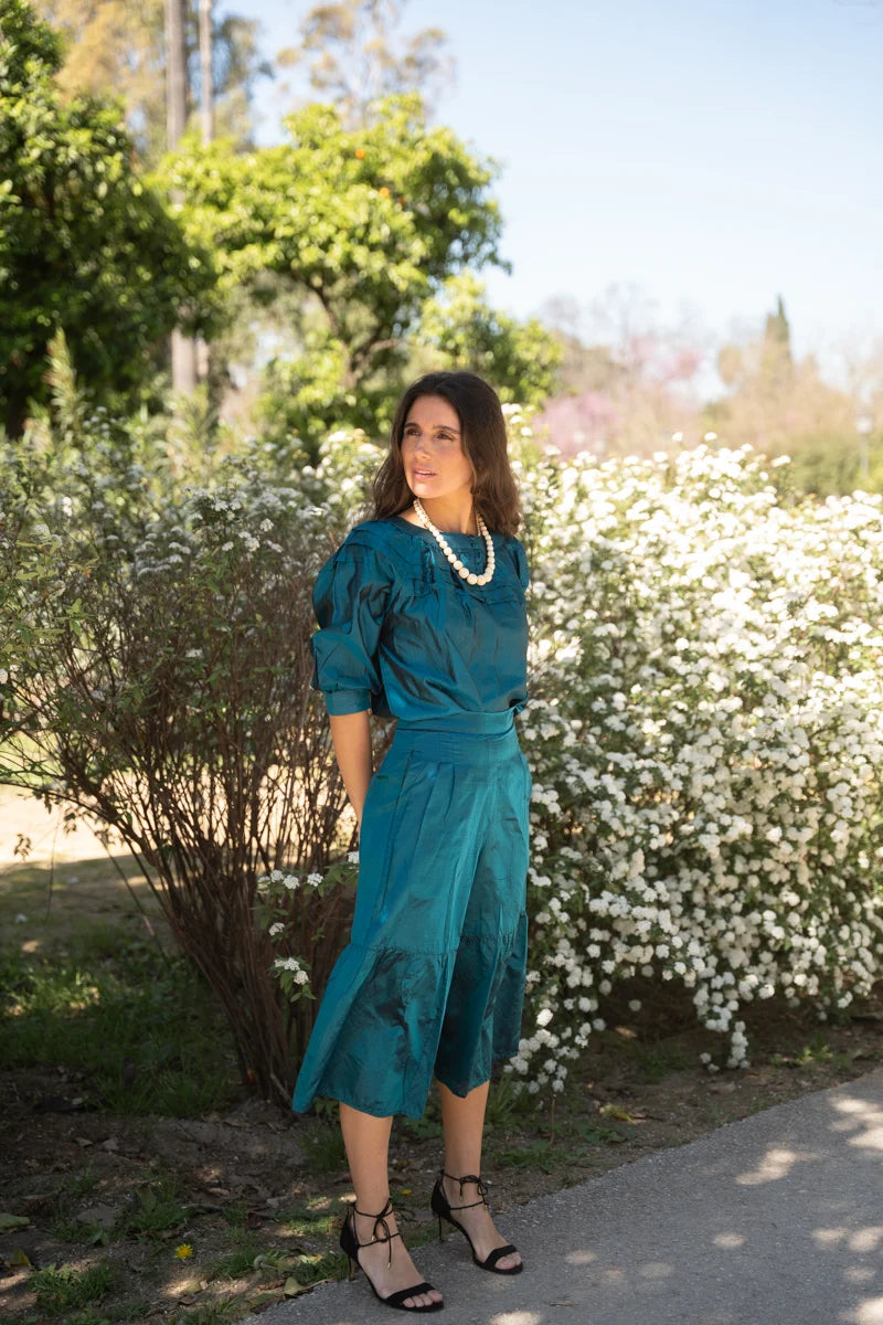 Conjunto de Seda Petróleo