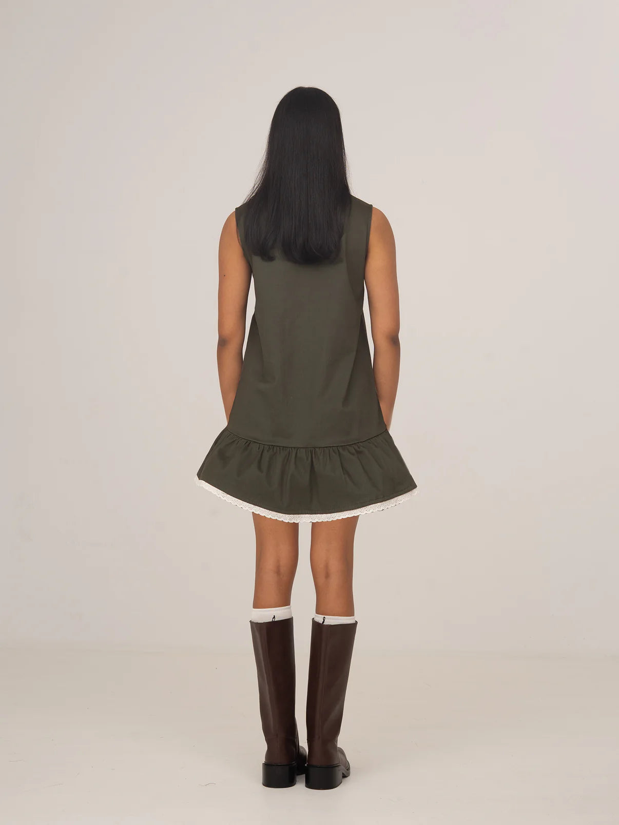 IVY GREEN SLEEVELESS MINI DRESS