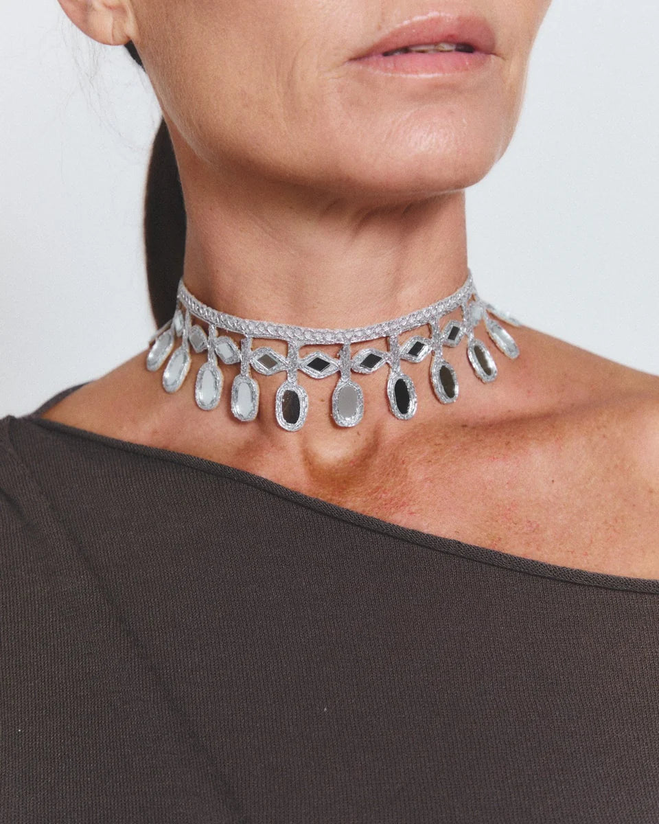 Choker Trueno Plateado