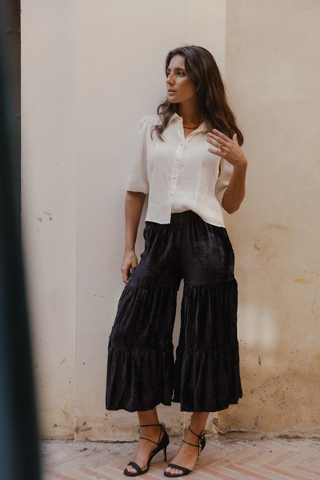 Falda/Pantalón Terciopelo Negro