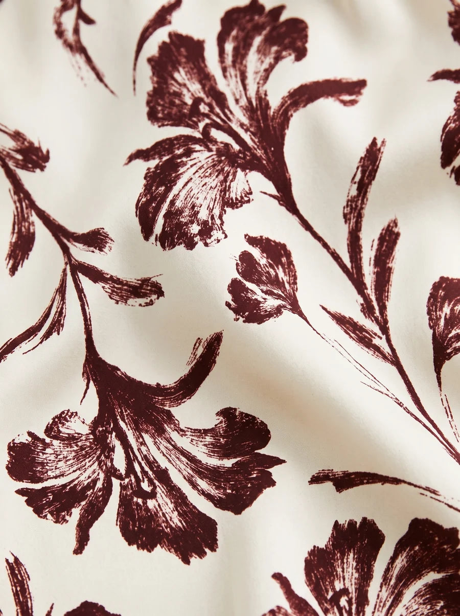 Camisa Soco Flores Beis