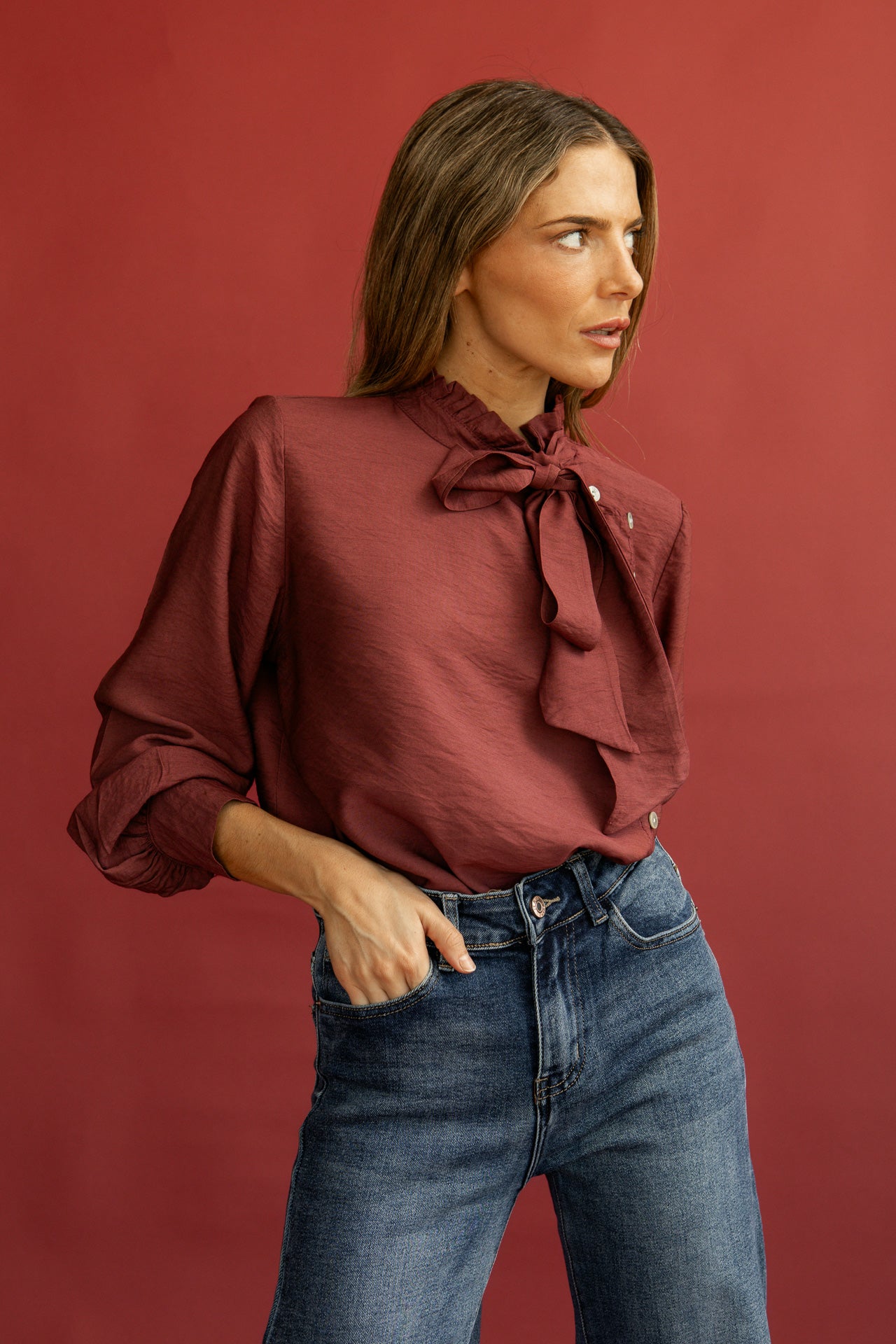 Camisa Turín Burdeos