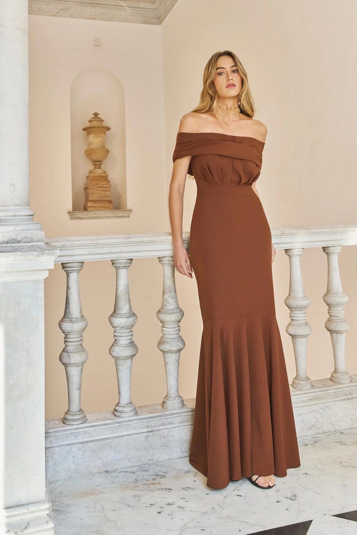 Vestido Largo Giala Chocolate