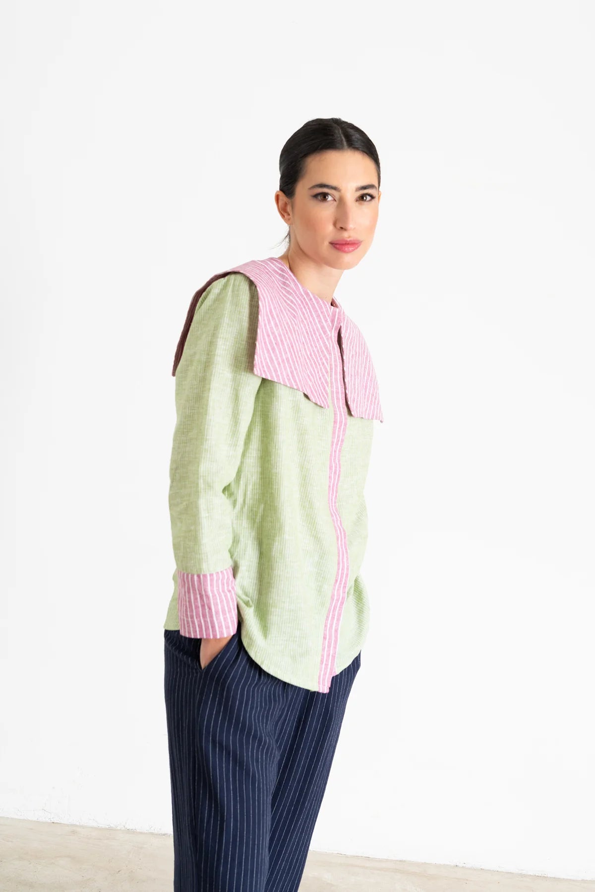 Loulou Green/Pink Shirt