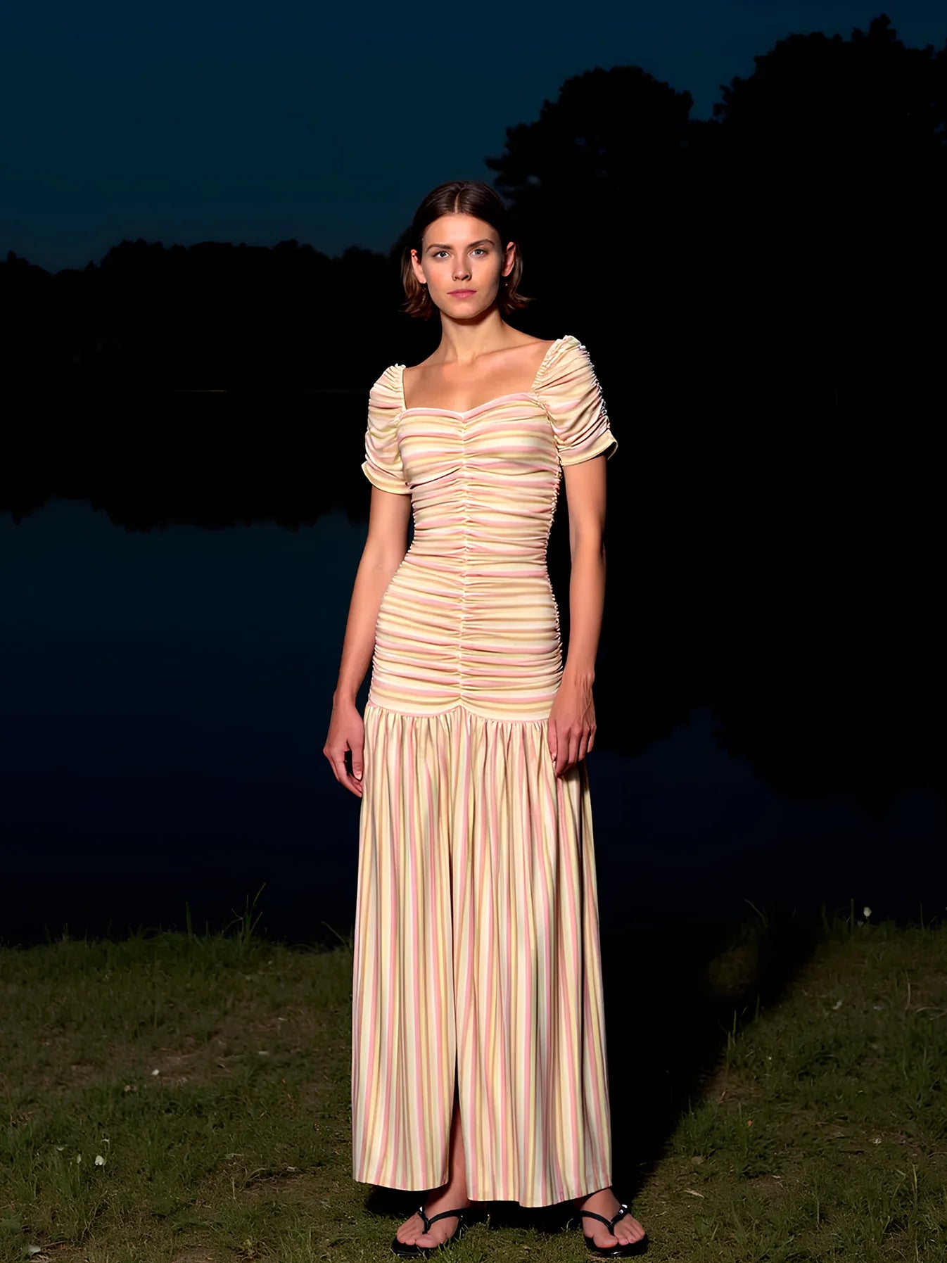 PERSEPHONE STRIPED DRESS