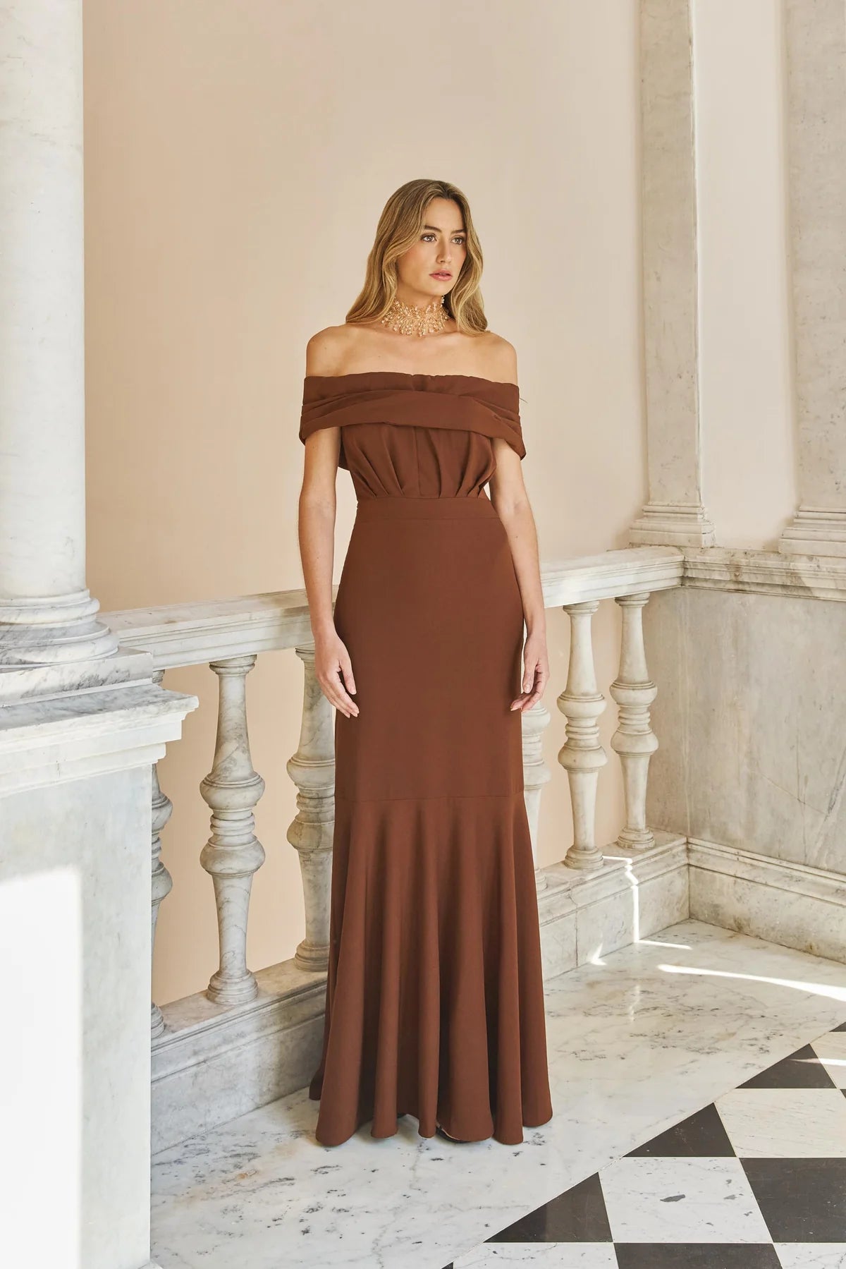 Vestido Largo Giala Chocolate