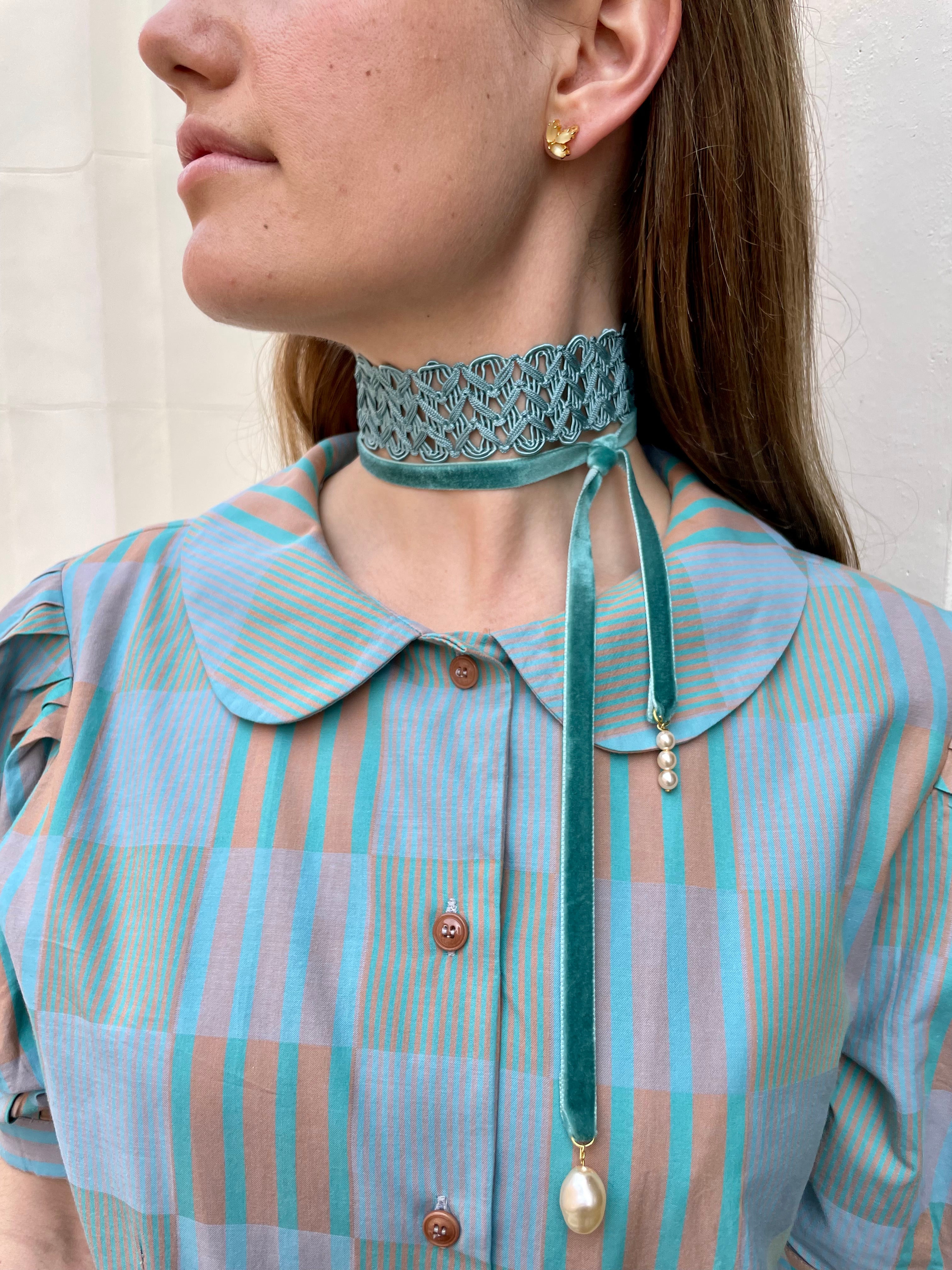 Choker Matilde Azul Turquesa