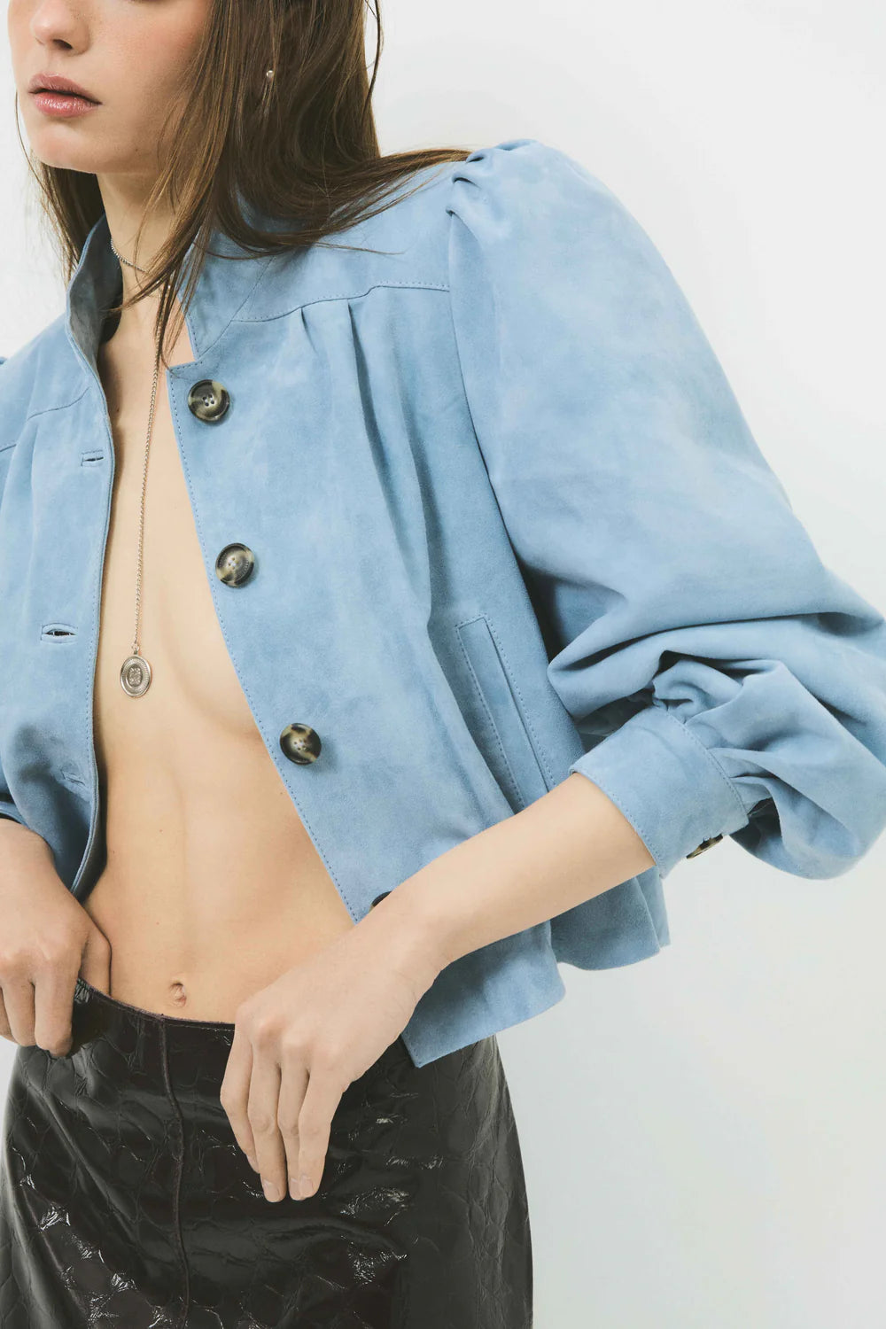 Chaqueta de ante 006 Baby Blue