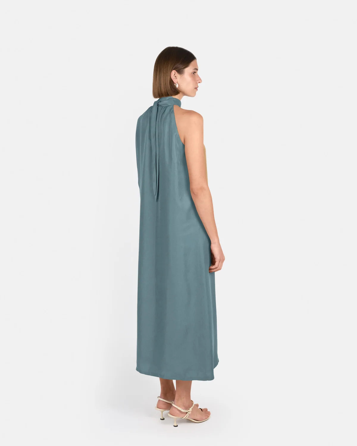 Vestido Halter Aqua Blue