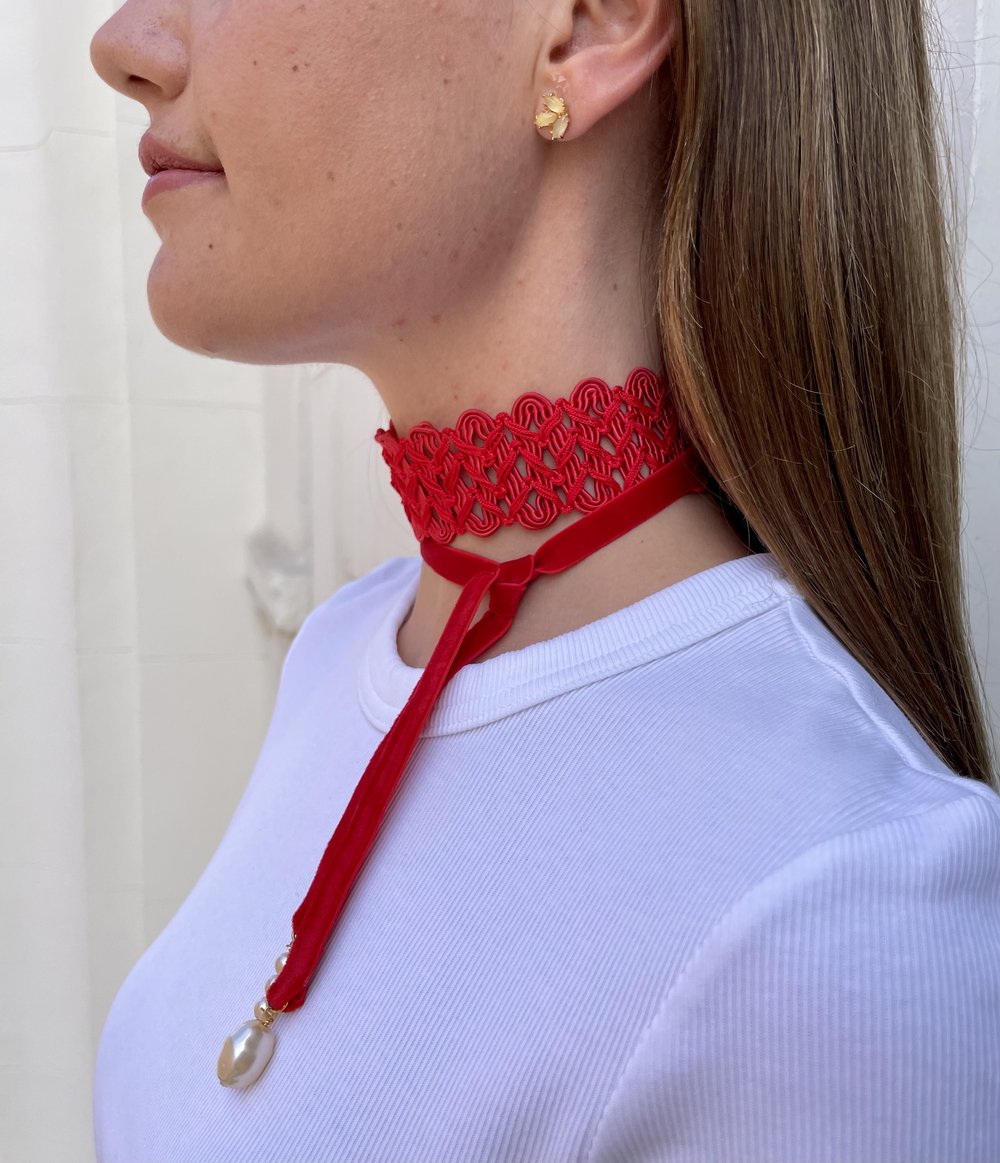 Choker Matilde Rojo