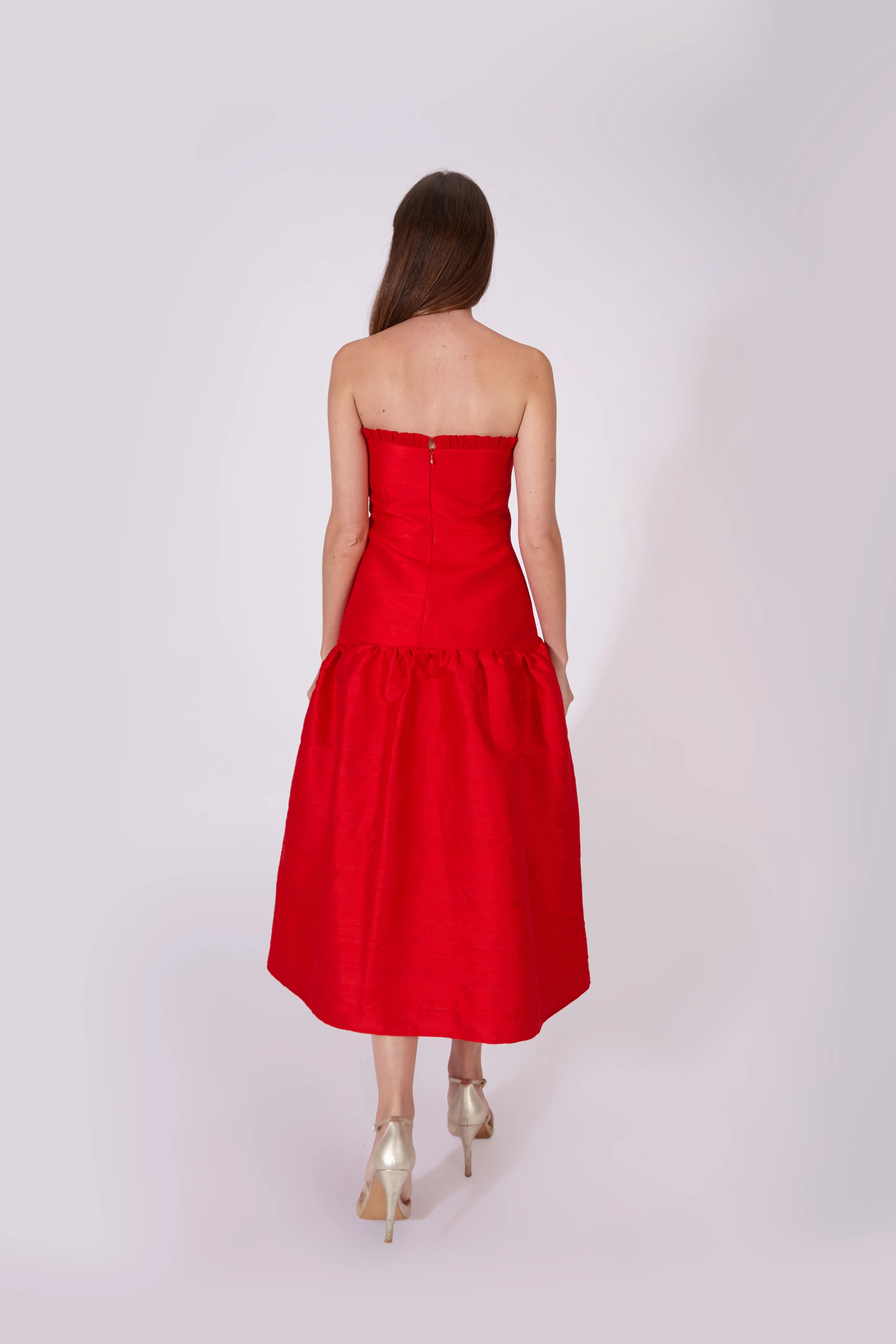 Vestido Savage Rojo 100% Seda