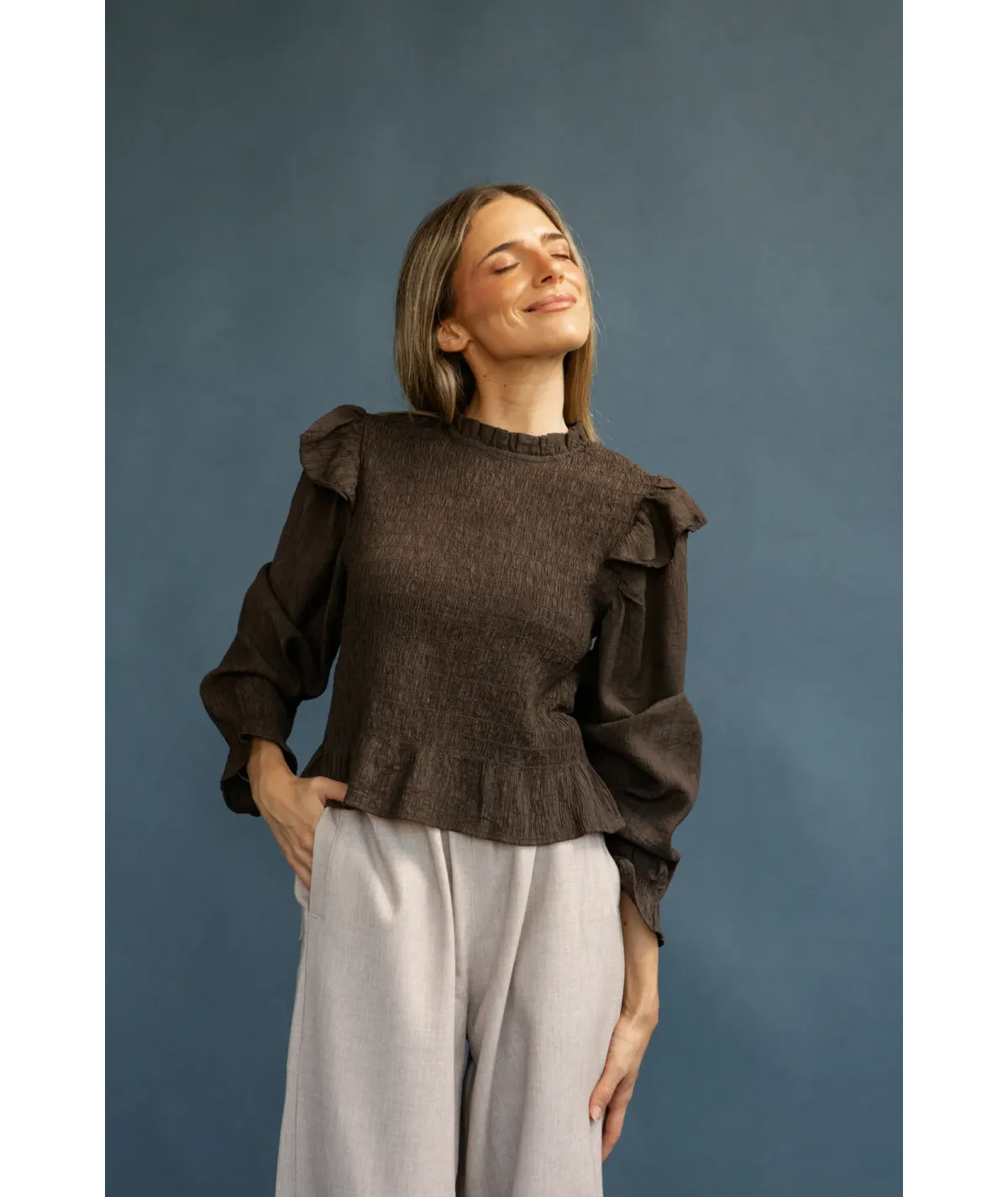 Camisa Brescia Marrón