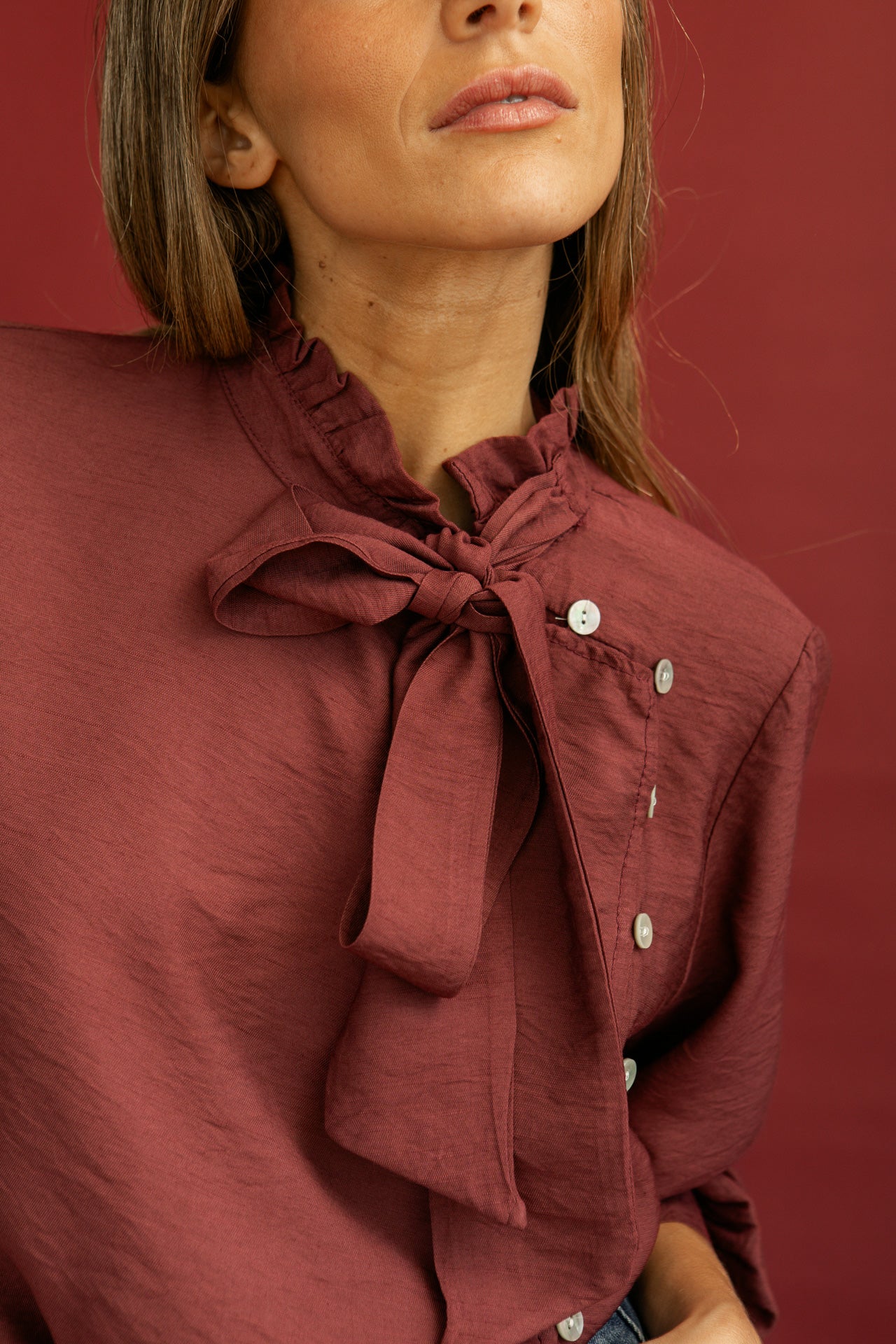 Camisa Turín Burdeos