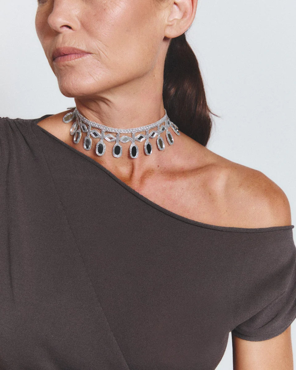 Choker Trueno Plateado