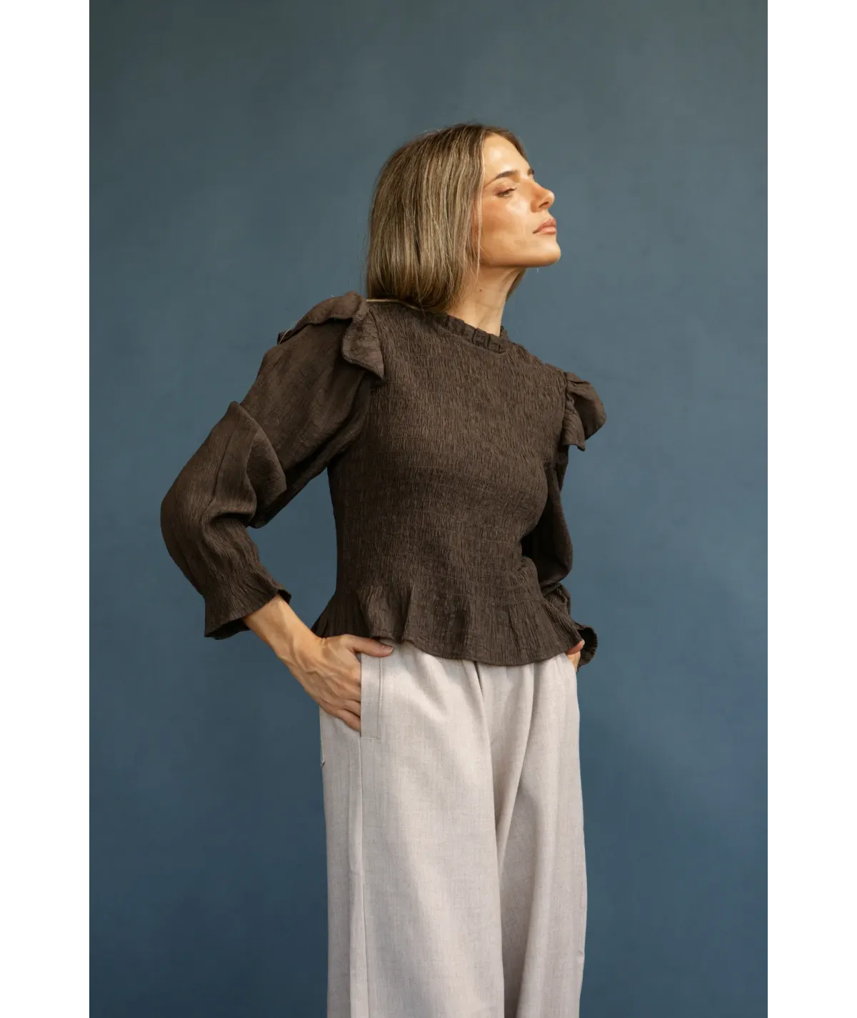 Camisa Brescia Marrón
