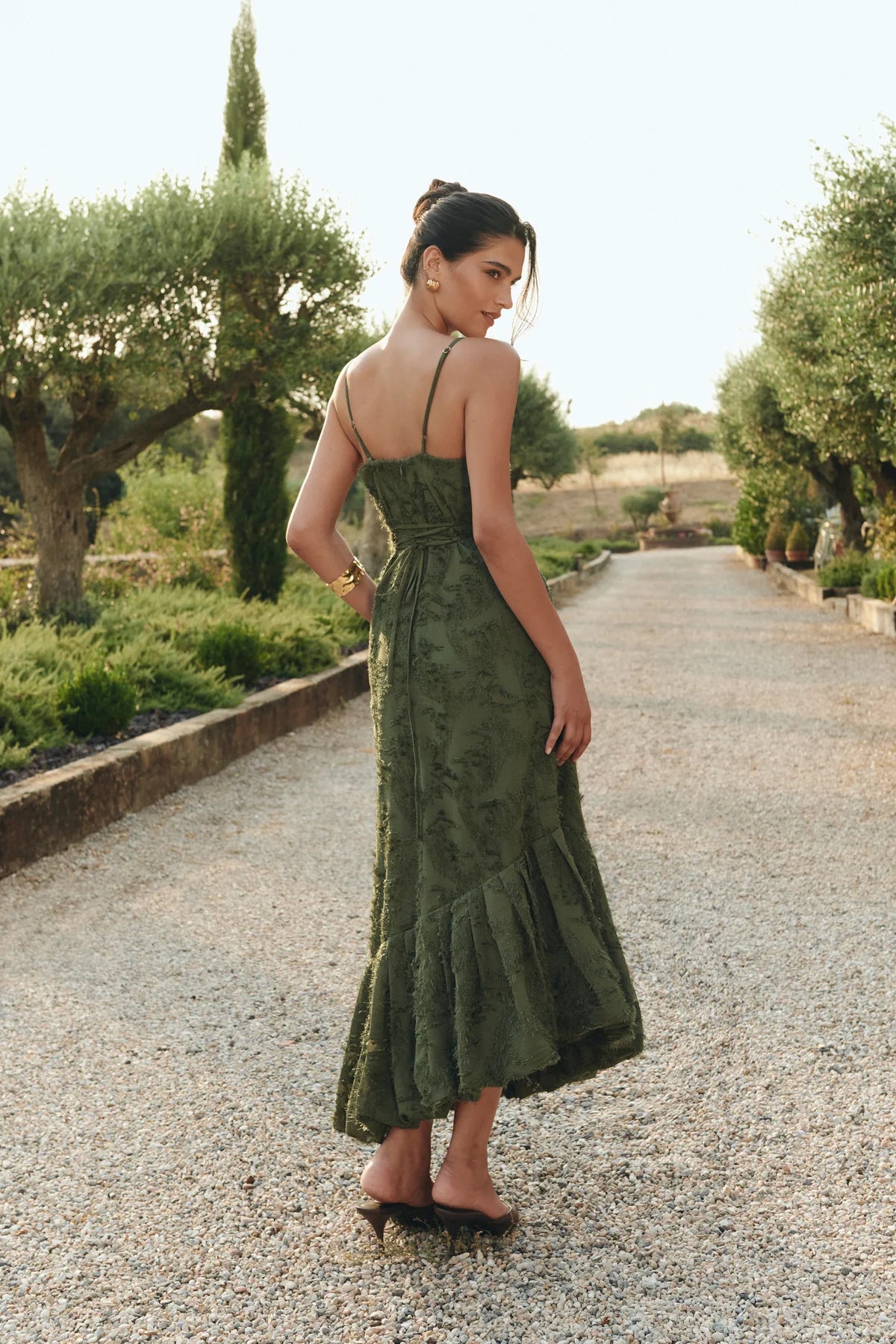 Vestido Vespro Verde Musgo