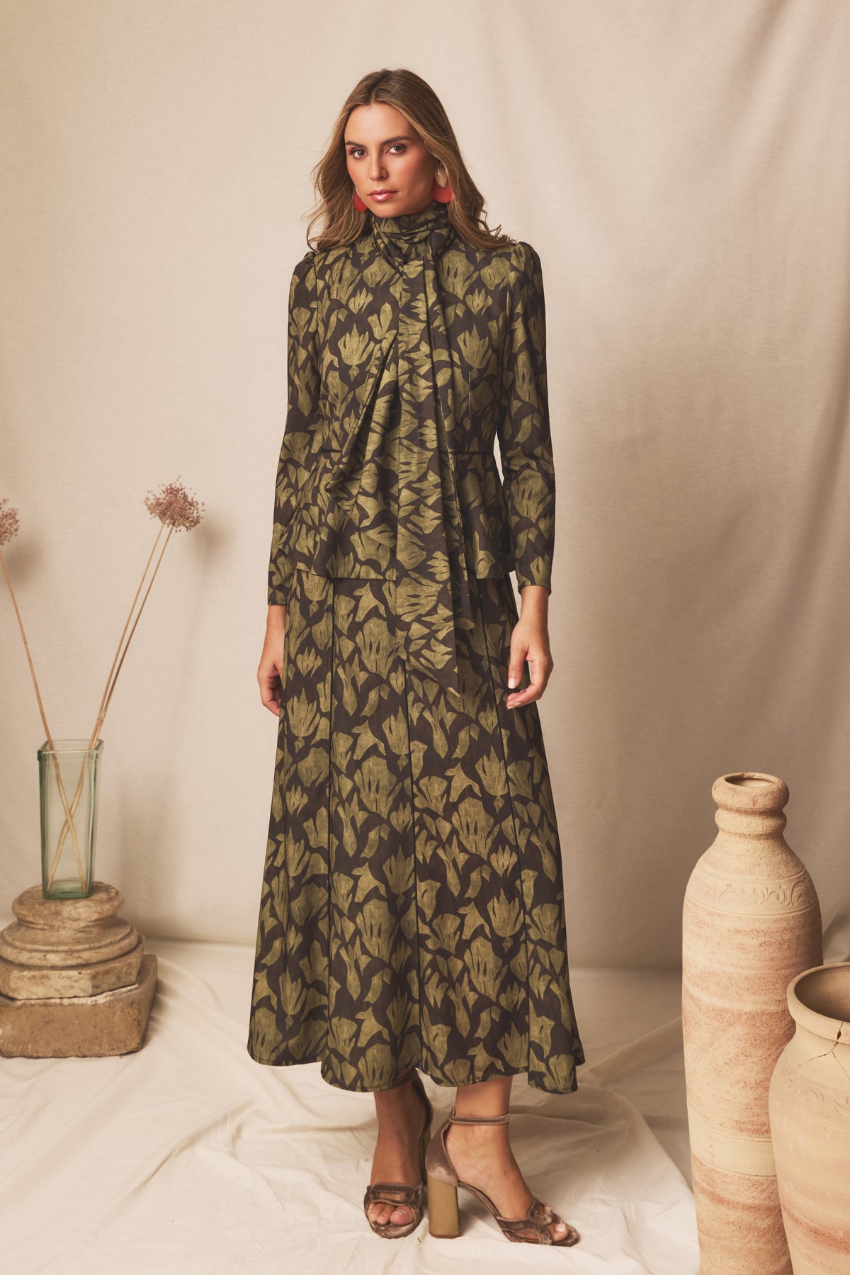 Vestido midi Lumia Moss