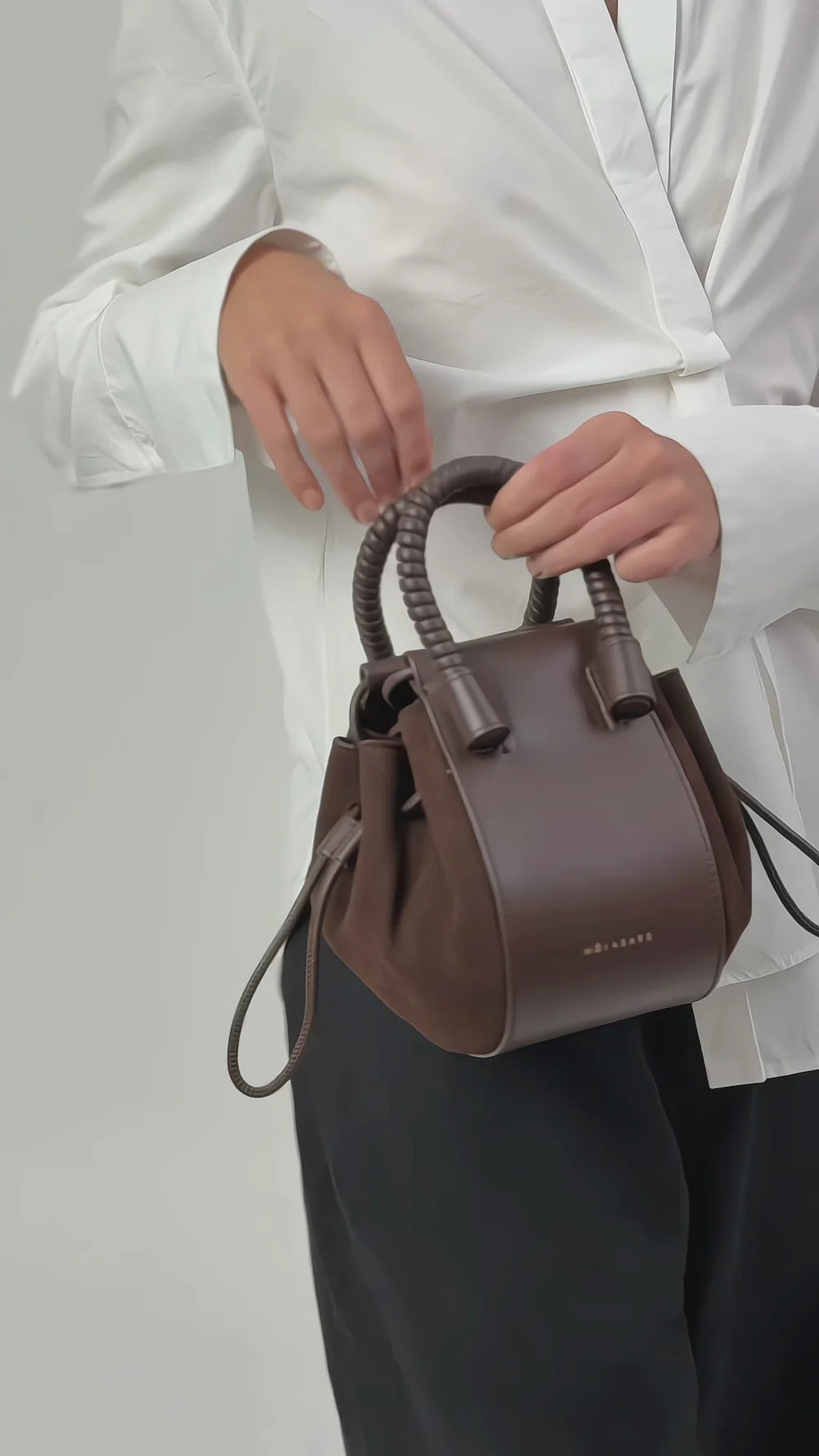Bubble Bag |  Dark Chocolate Suede