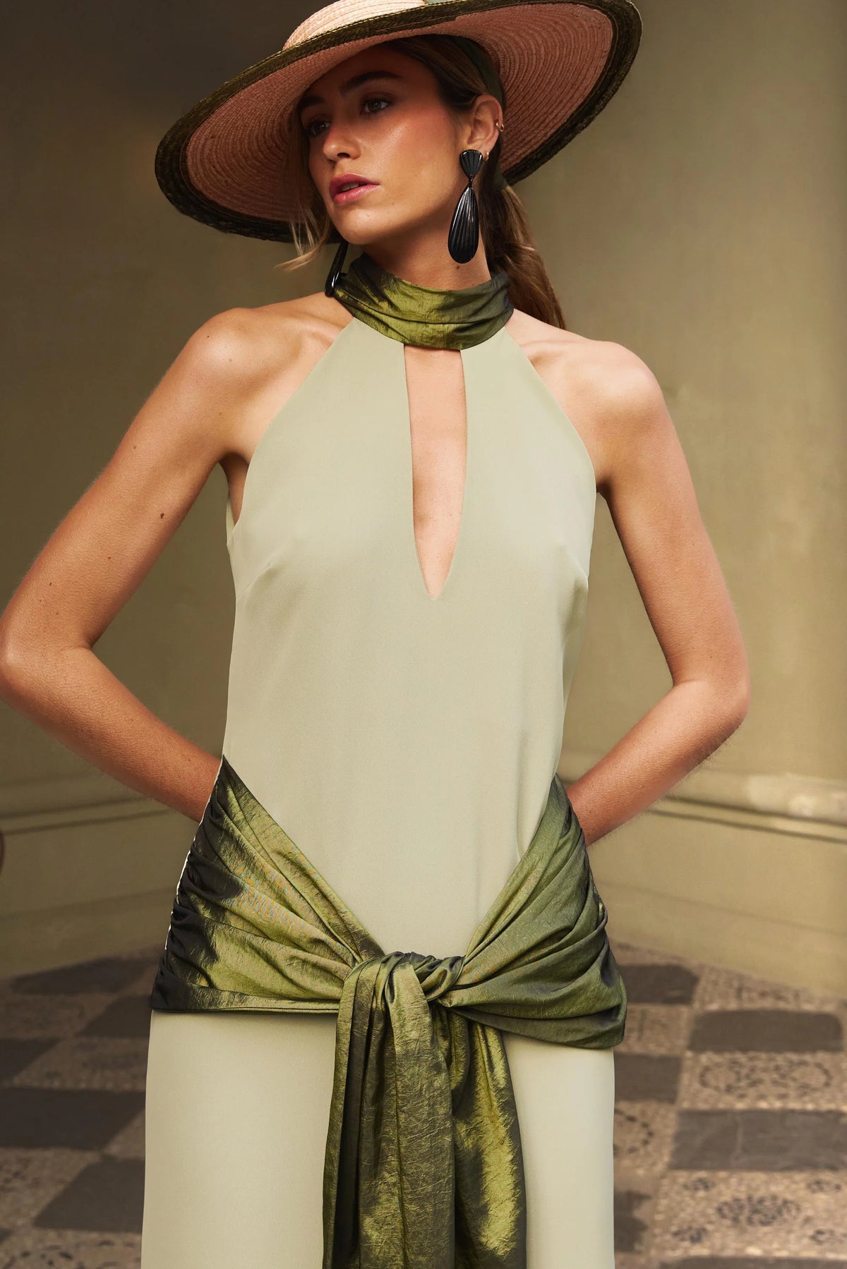 Vestido Midi Sora Salvia