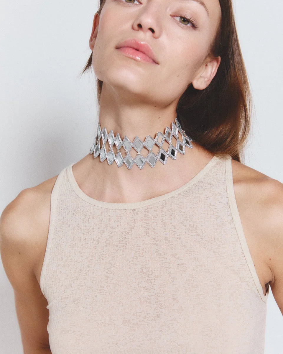 Choker Rayo Plateado