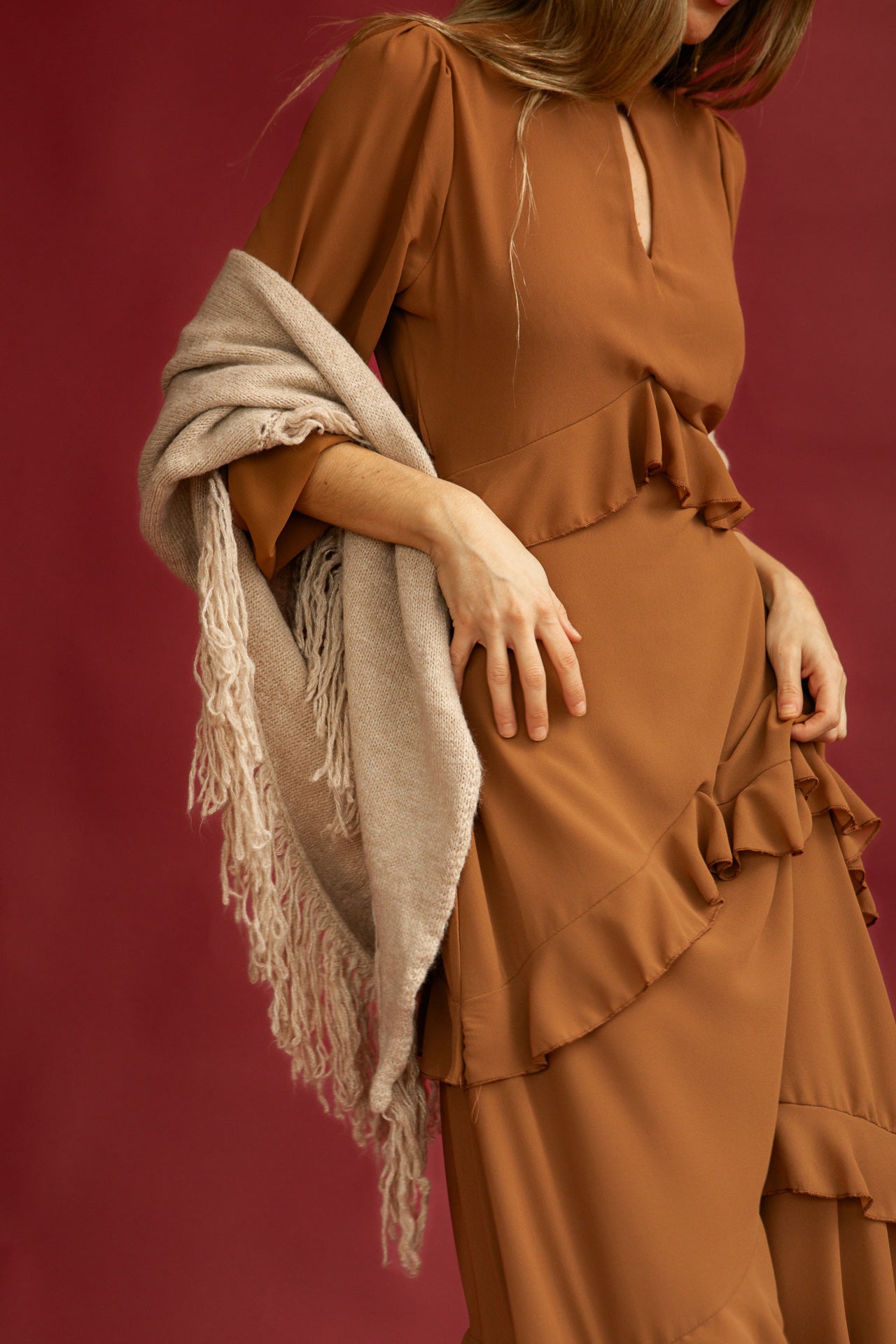 Poncho Meissa Beige