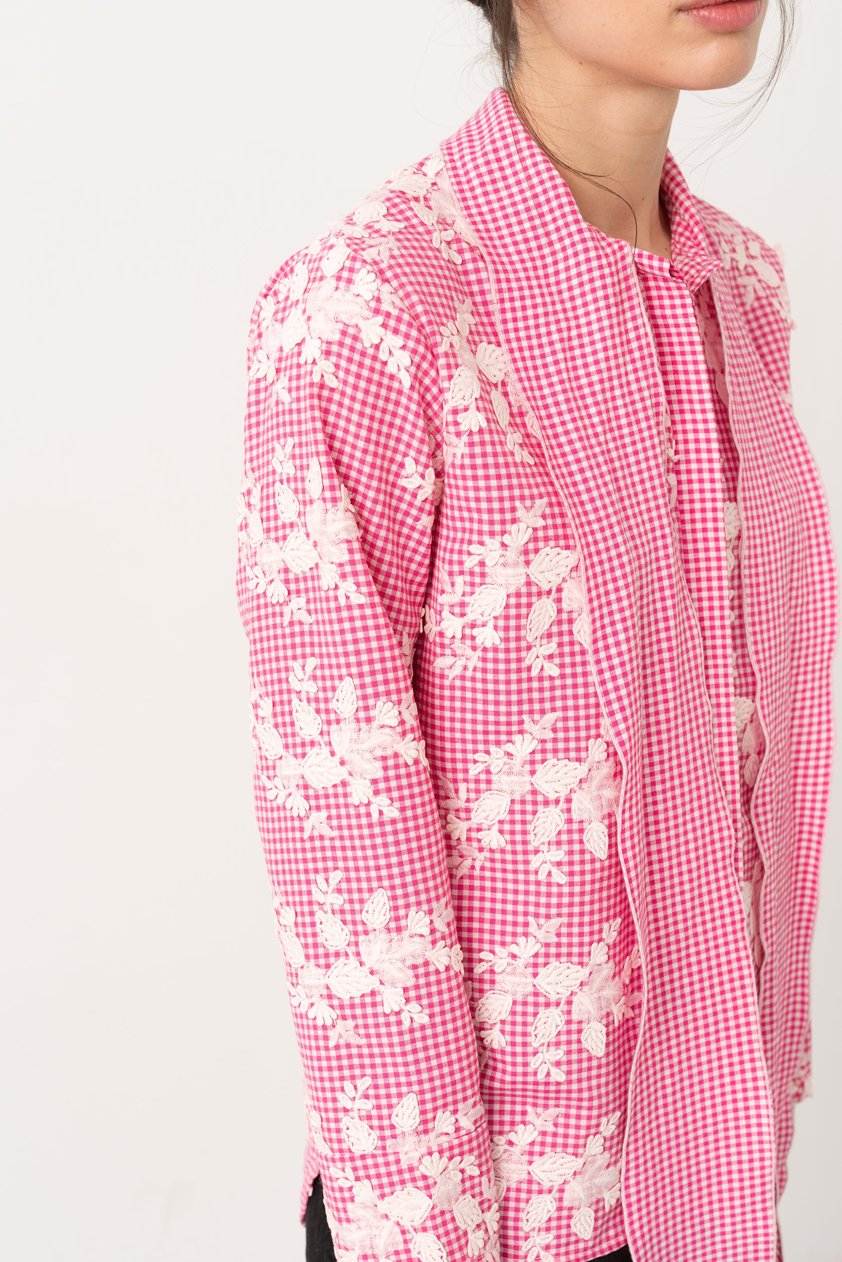 Camisa Bordada Rosa