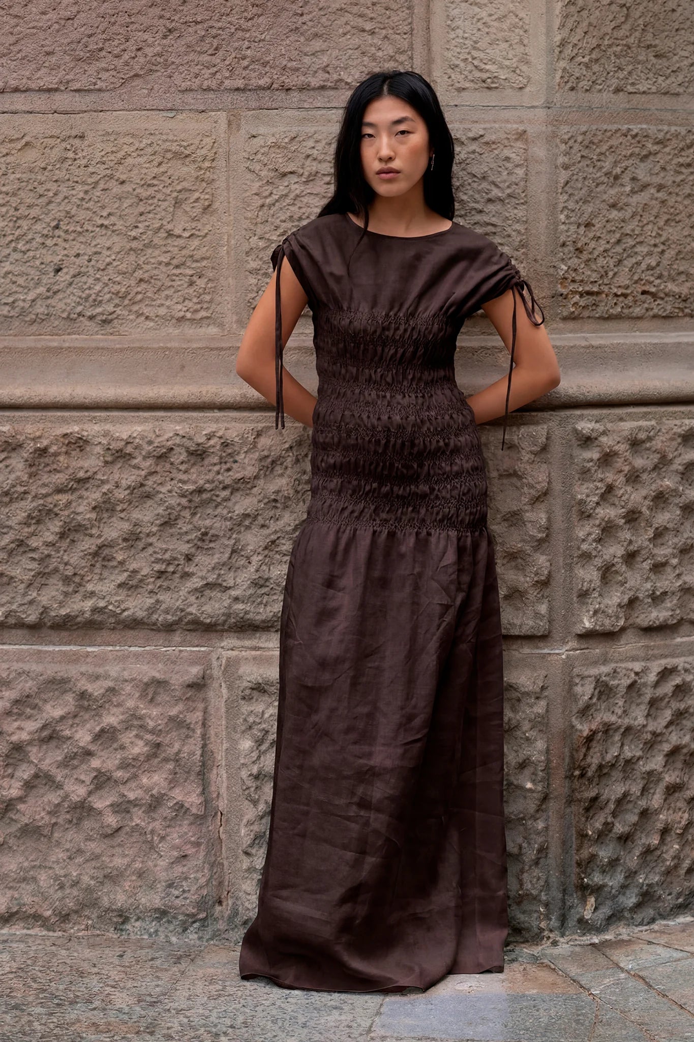 Vestido Ren Choco (100%Lino)