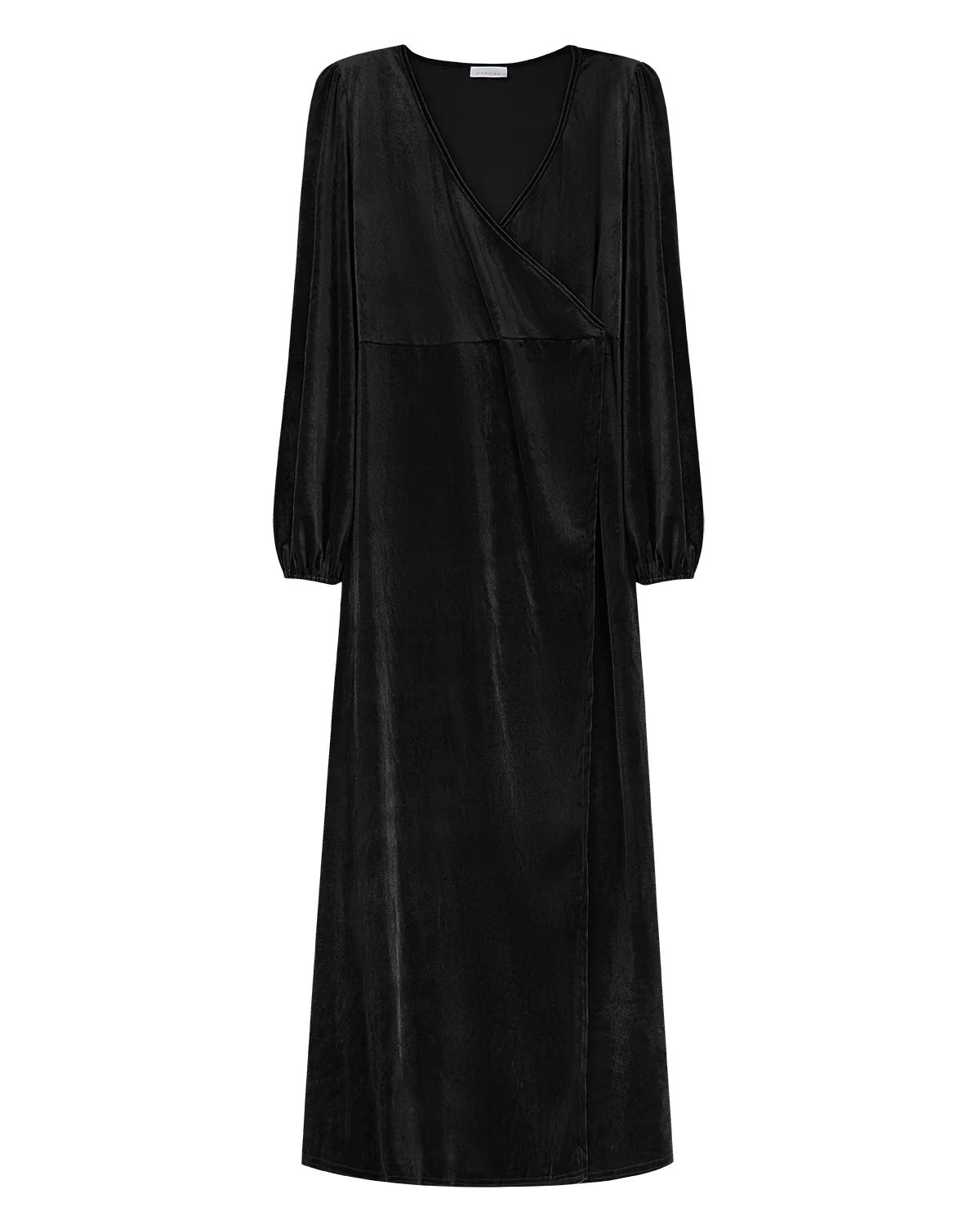 Invitada de invierno - Abrigo de terciopelo negro
