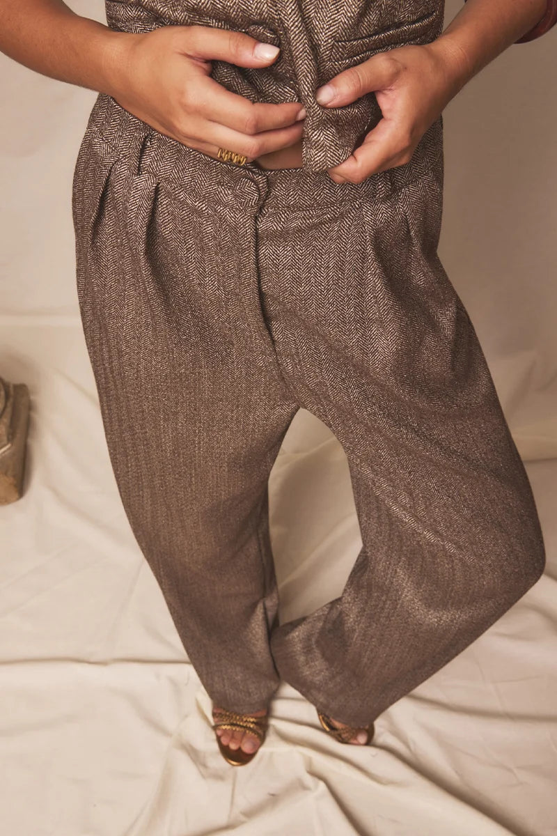 Pantalón Aura Espiga Brown