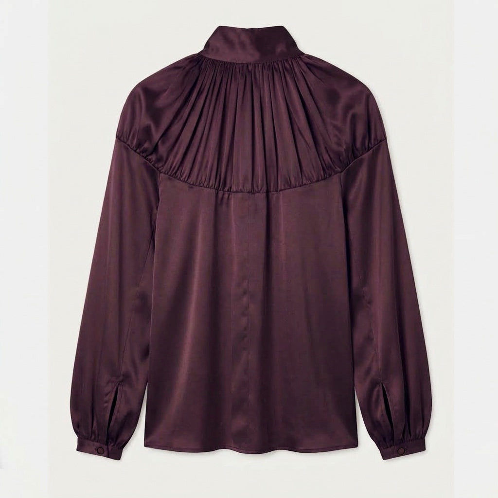 Blusa Seda Borgoña