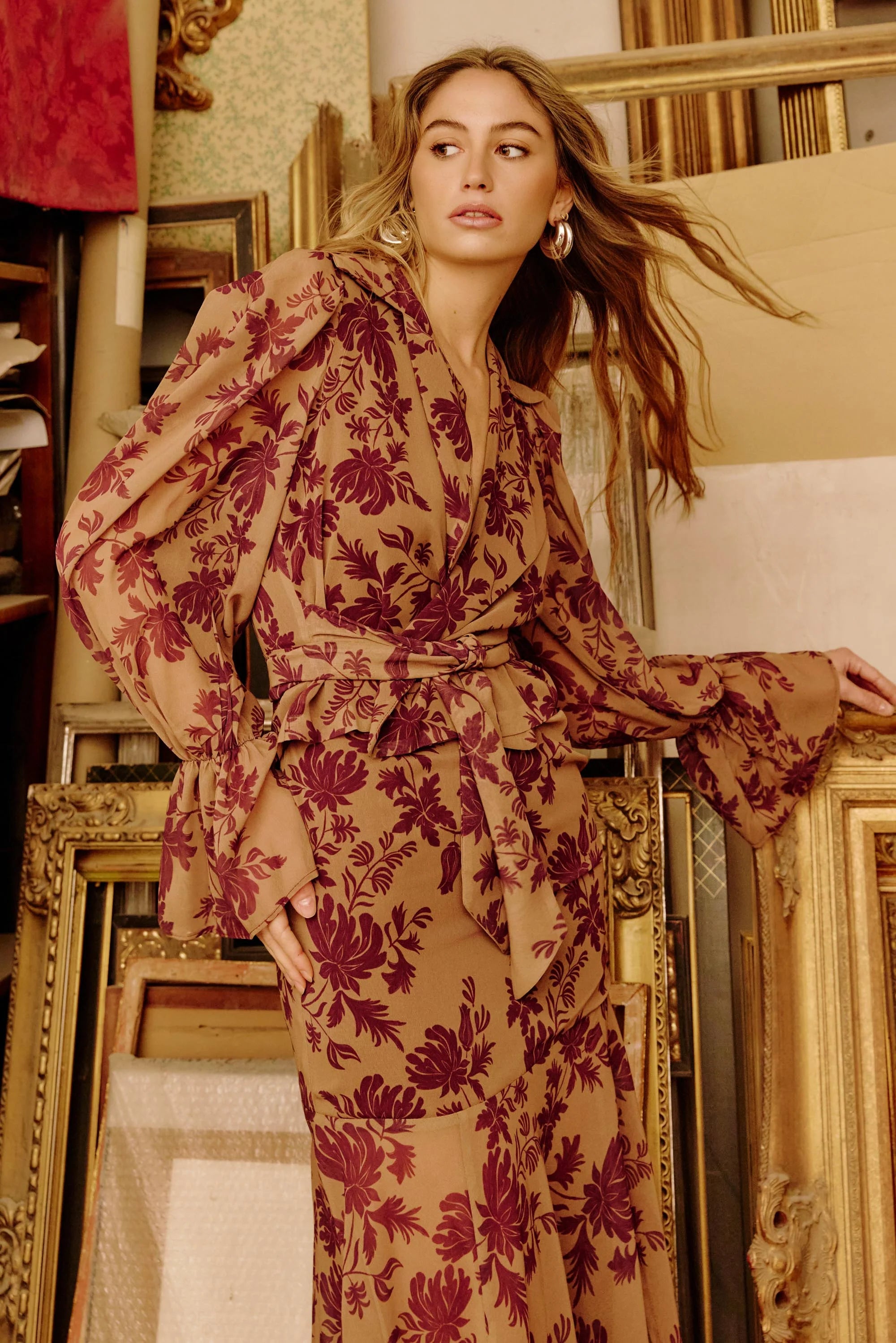 Blusa Sapeli Gasa Flowers