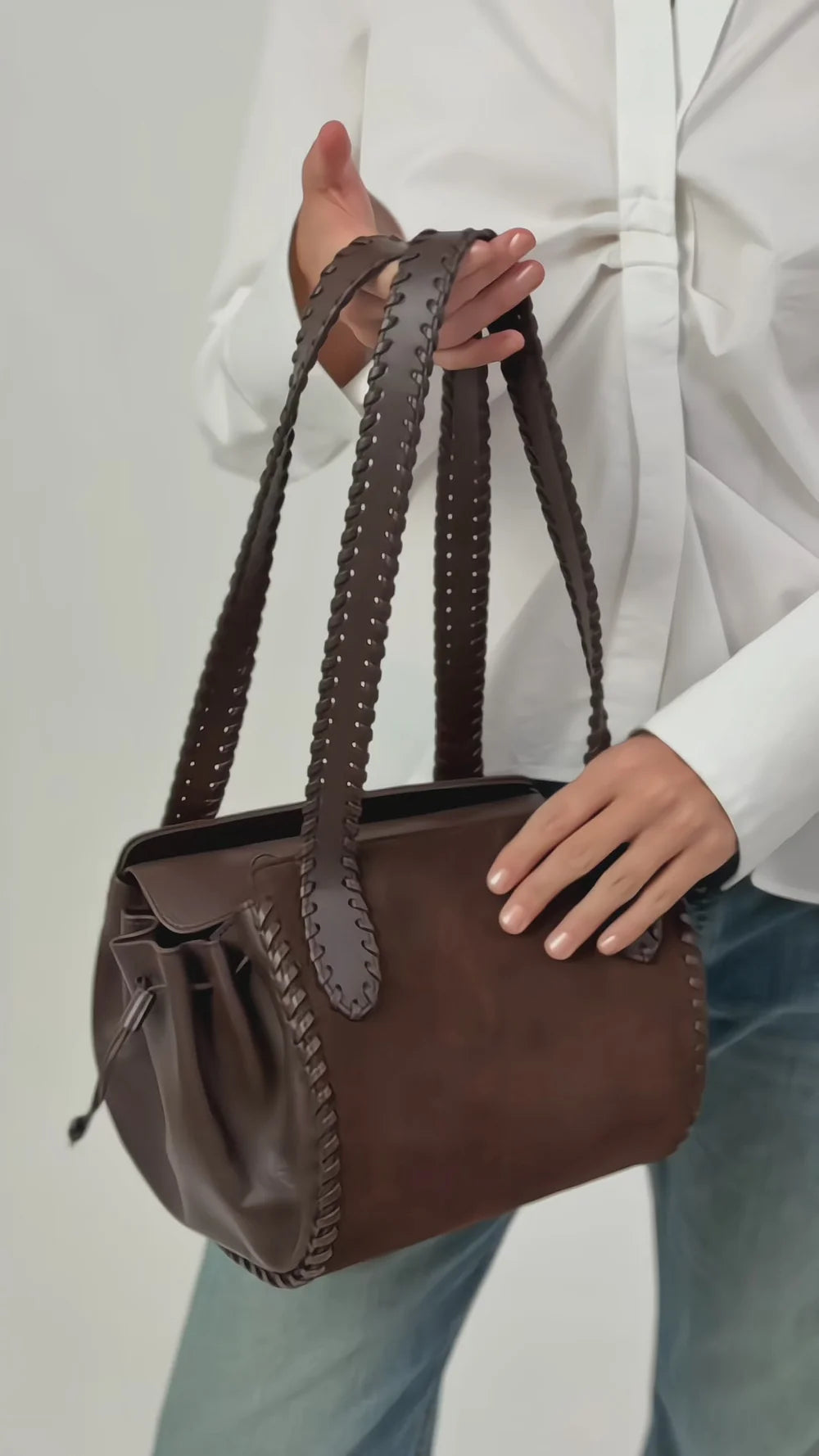 Rider Bag | Dark Chocolate Suede