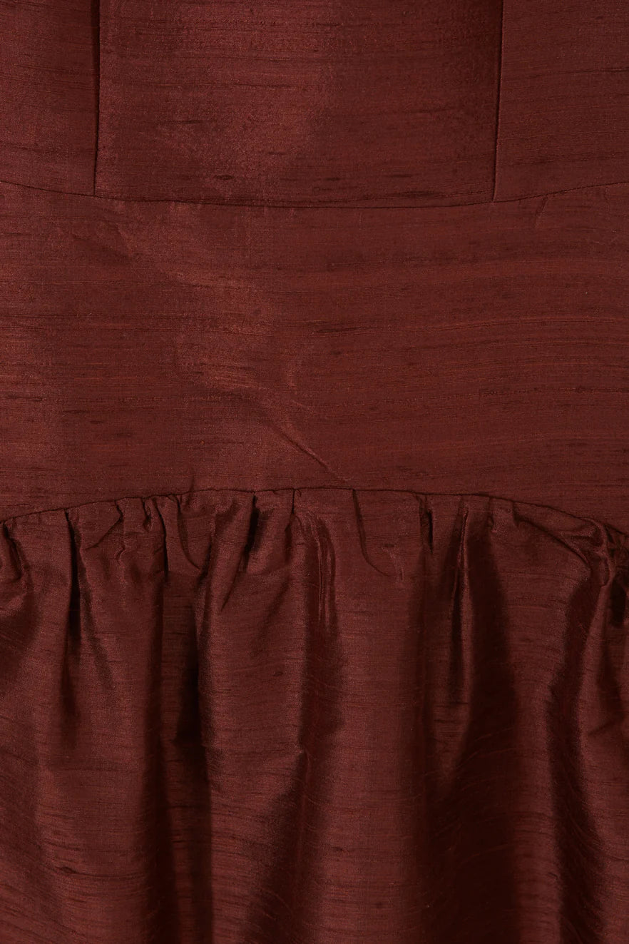 Vestido Savage Marrón 100% Seda