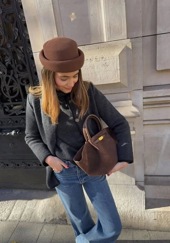 Casquete Nina Marrón