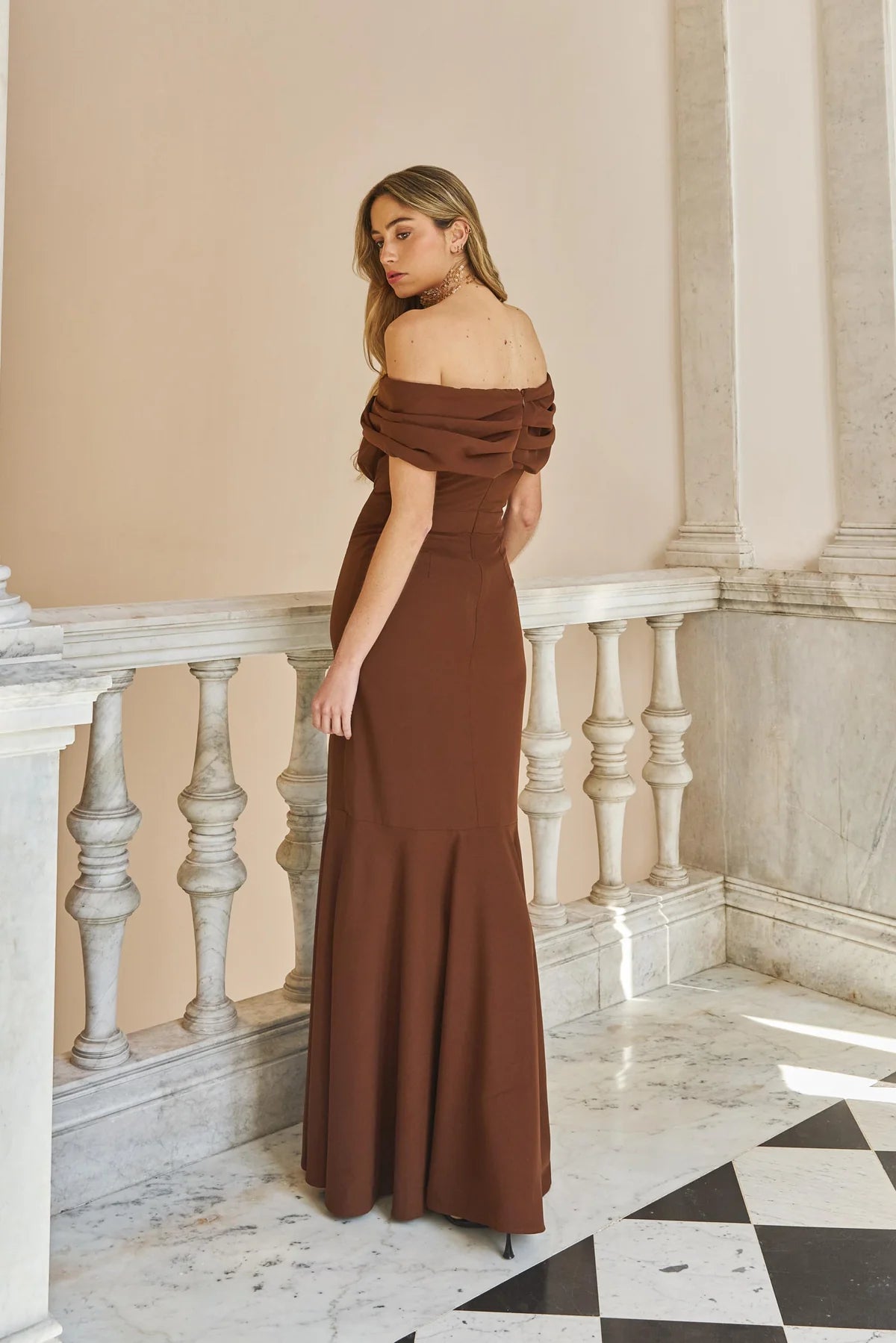 Vestido Largo Giala Chocolate