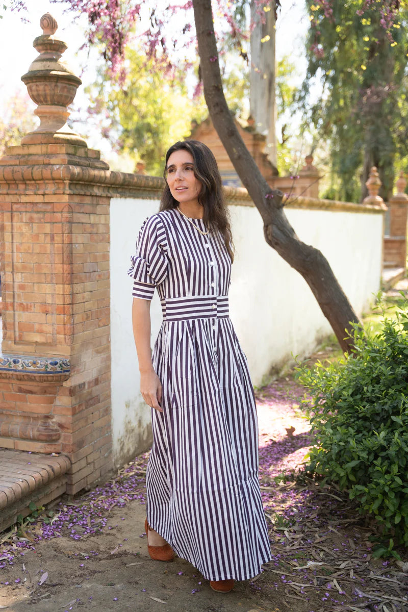 Vestido Rayas Morado