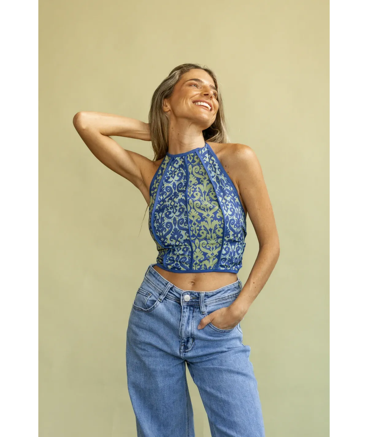 Top Cremona Azul