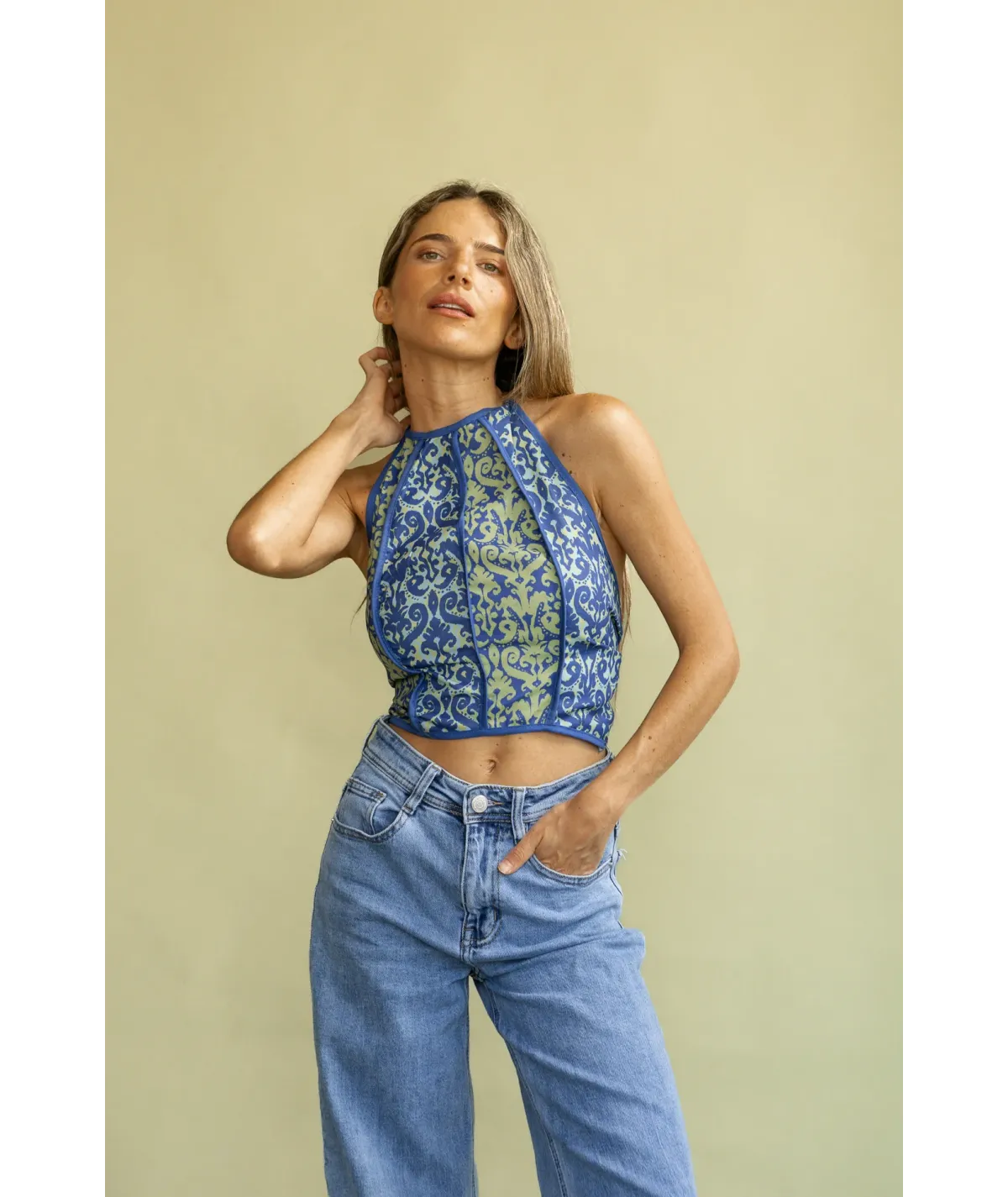 Top Cremona Azul