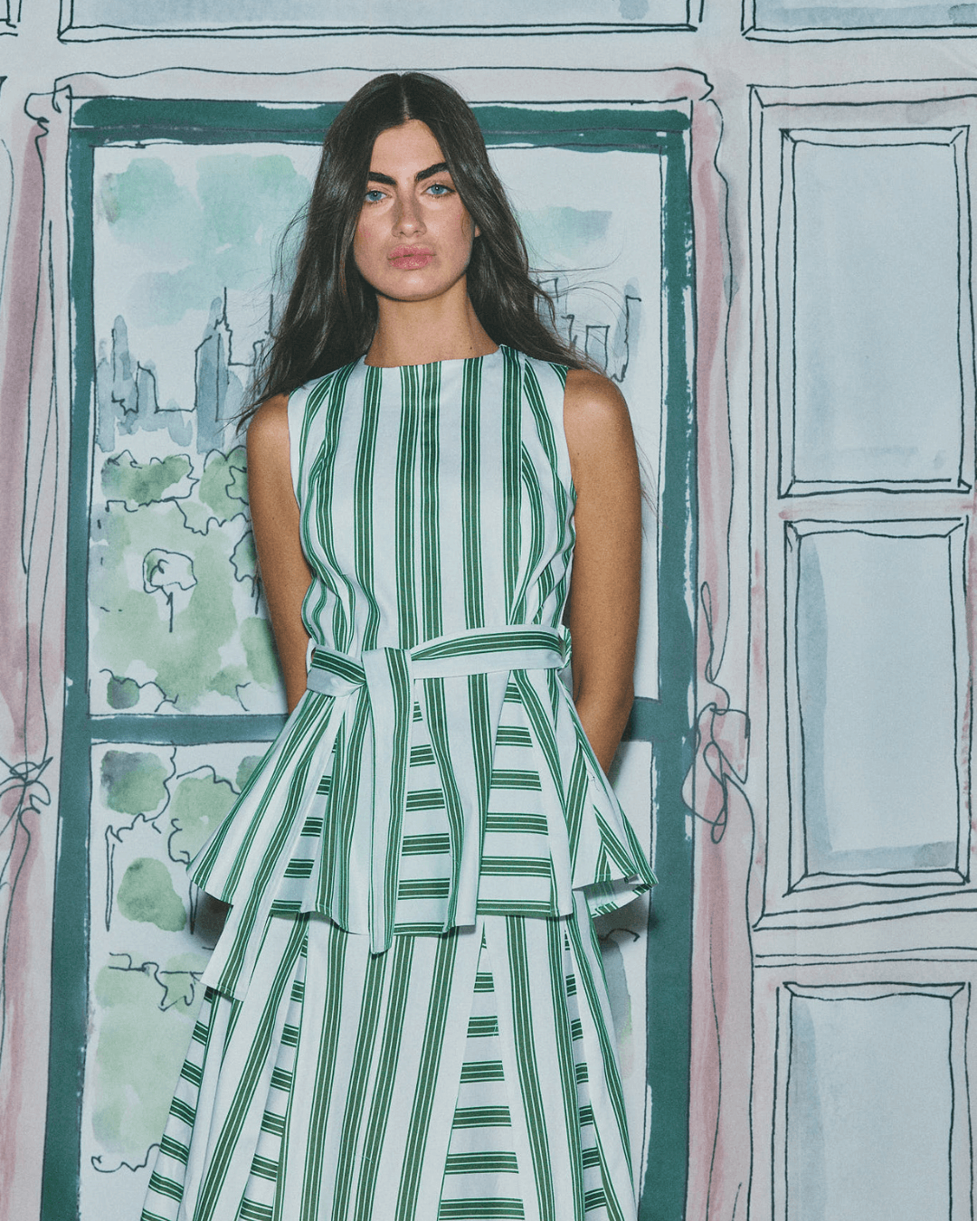 Habari Green Stripes Top
