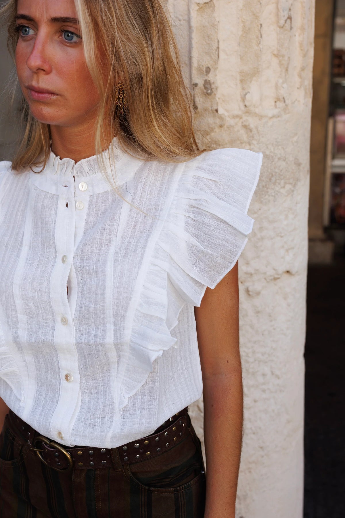 Camisa Volante Blanca