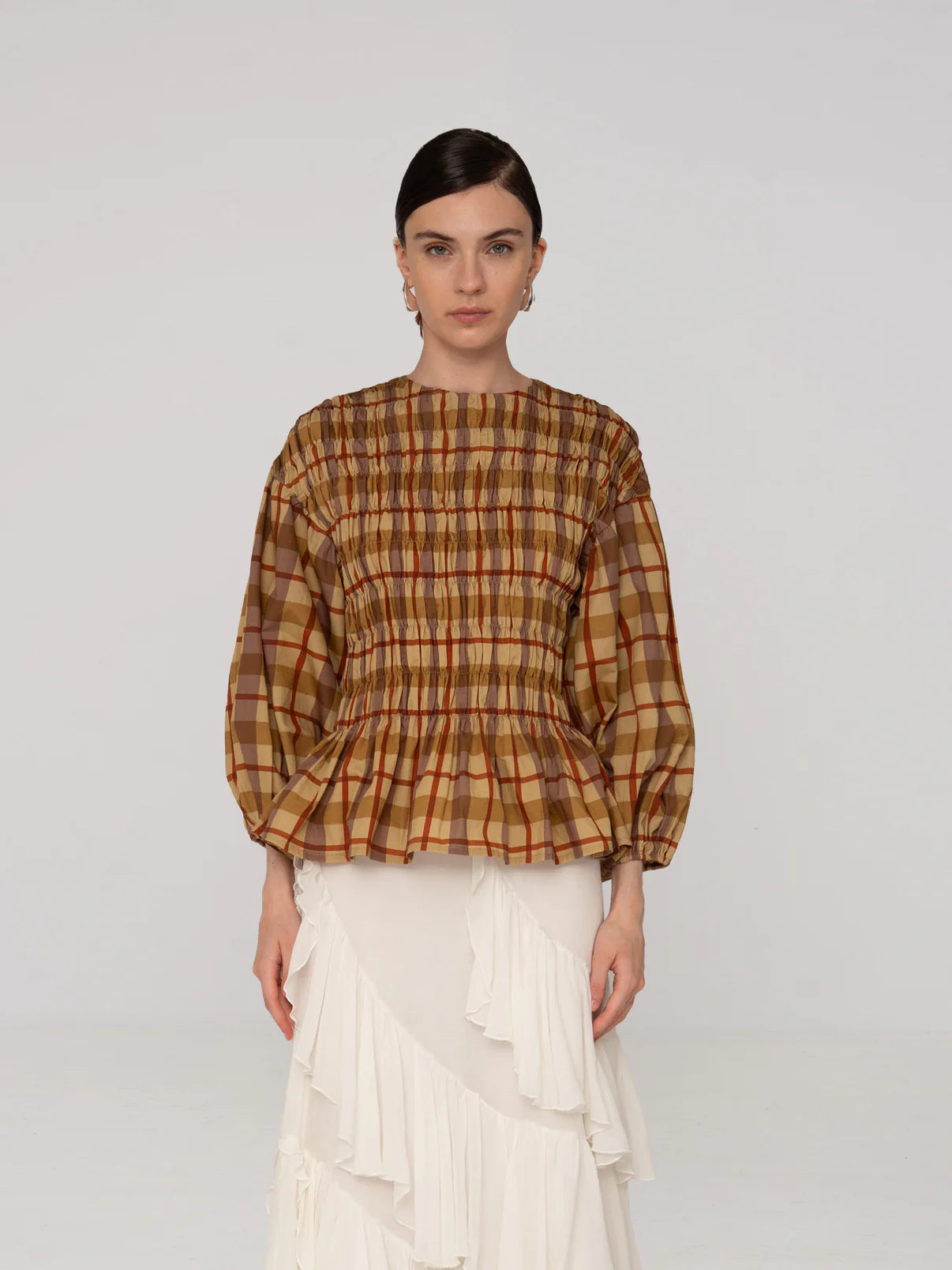 AUTOMNE PLAID BLOUSE