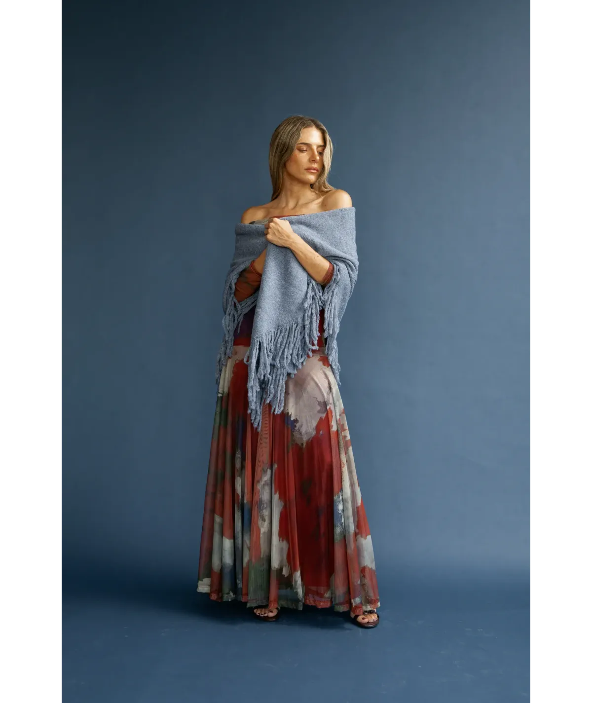 Poncho Nápoles Azul