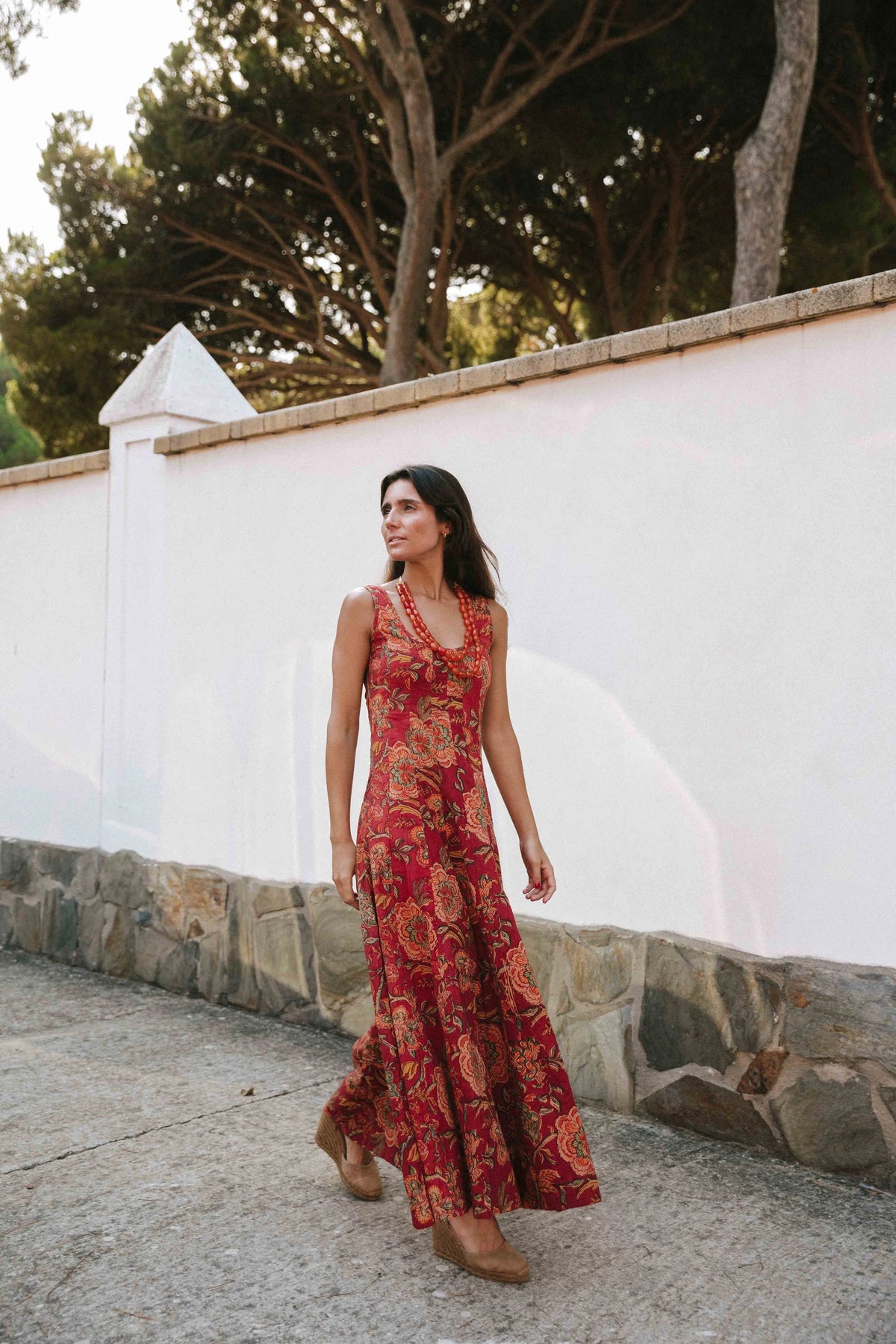 Vestido Algodón Rojo