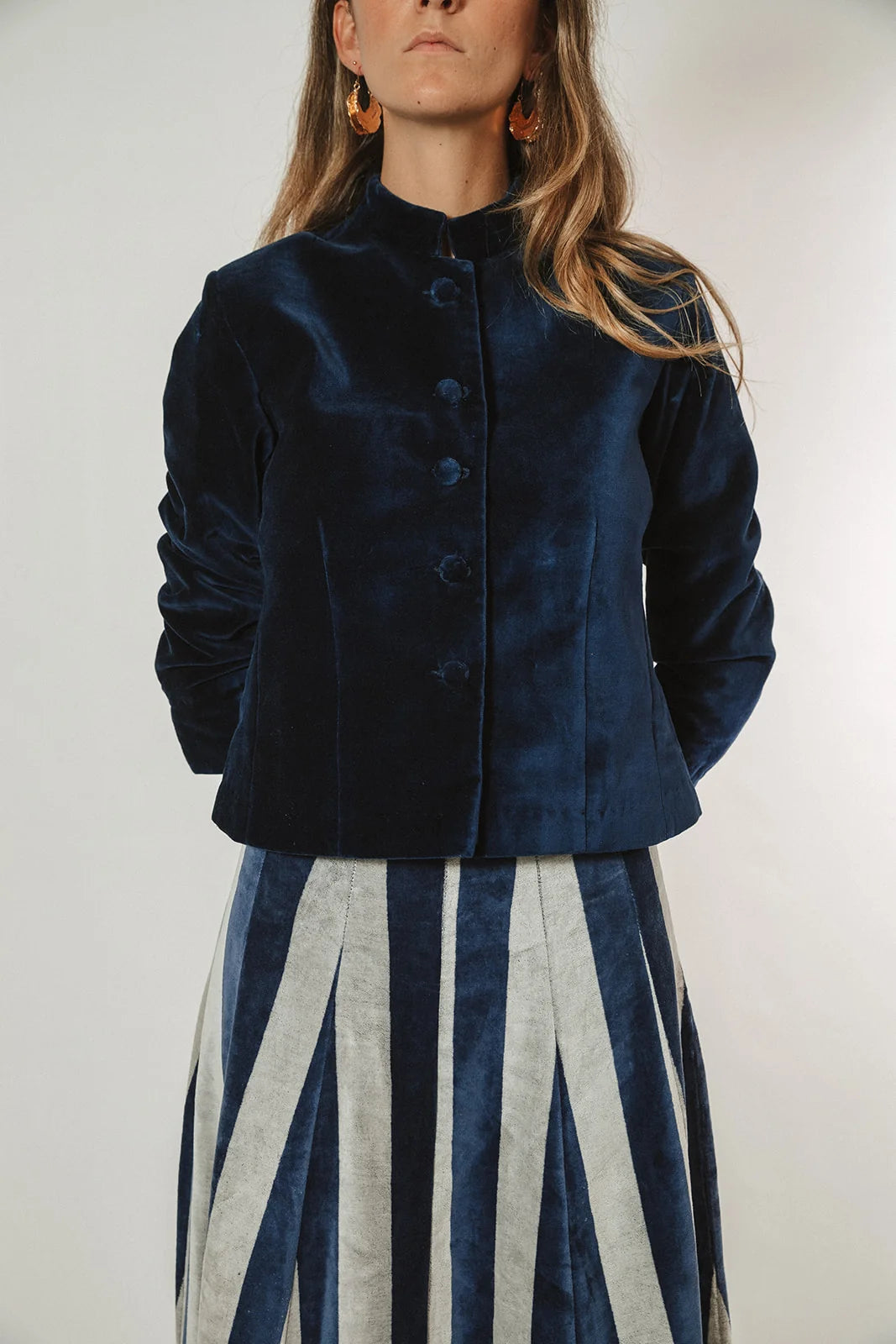 Chaqueta de Terciopelo Azul