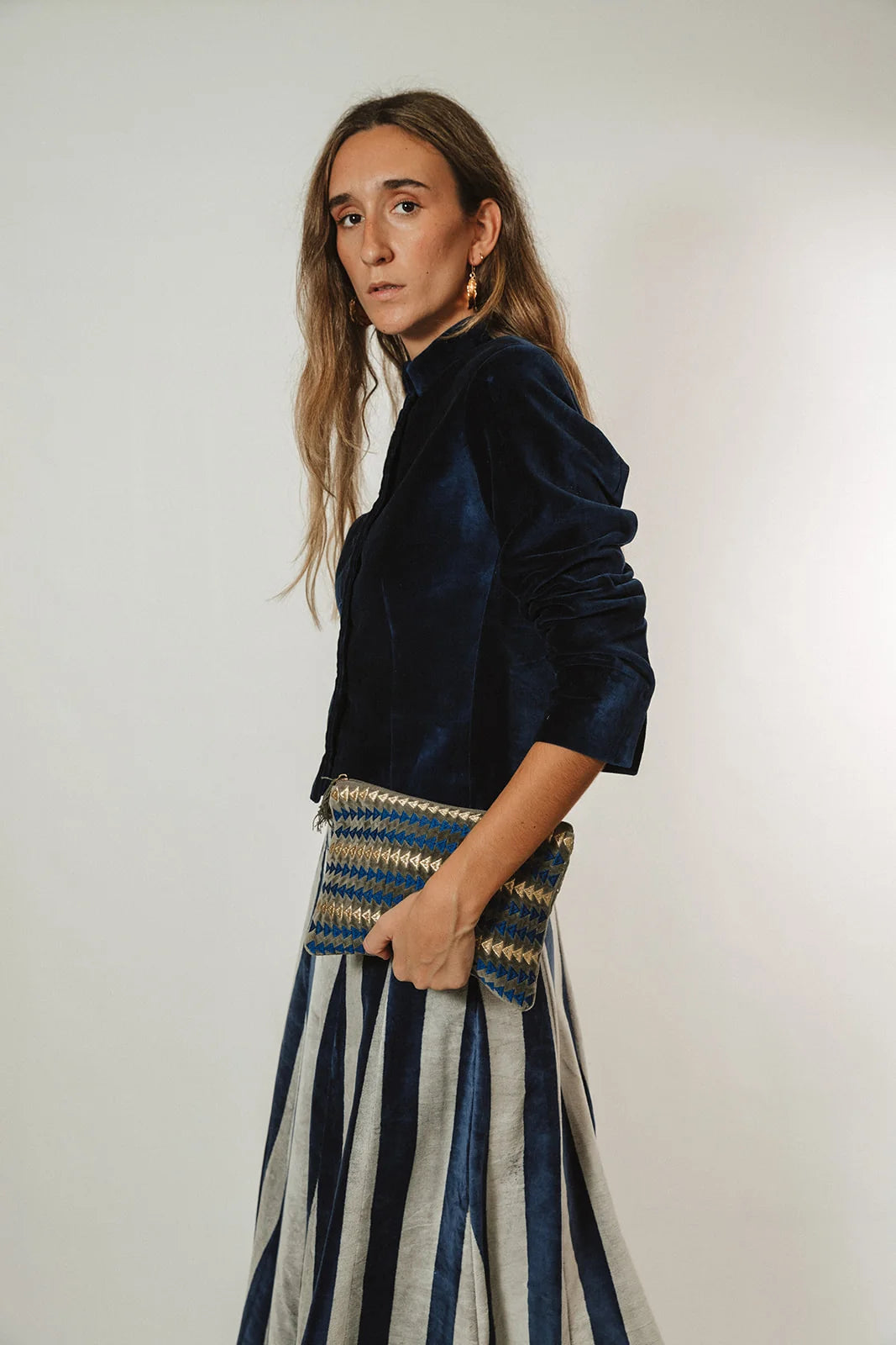 Chaqueta de Terciopelo Azul